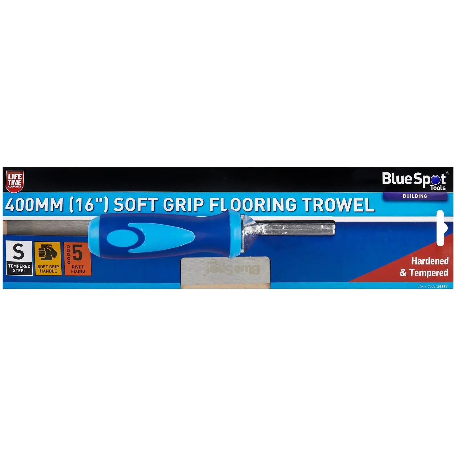 BlueSpot Flooring Trowel Soft Grip 400mm  White Rose Tools