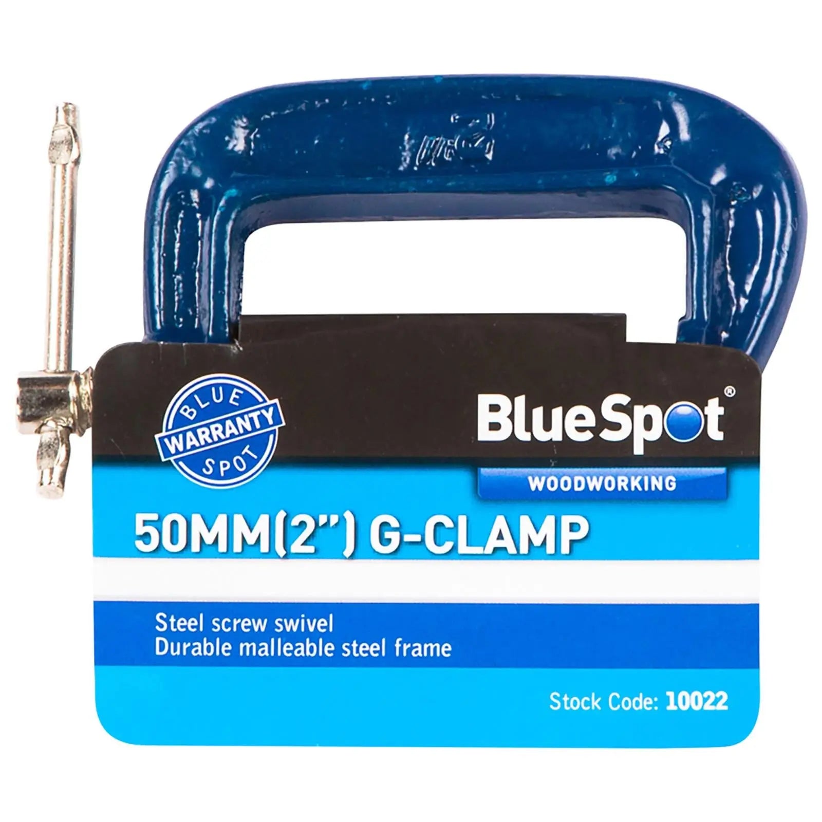 BlueSpot G-Clamp Fine Thread 50mm 2in  White Rose Tools