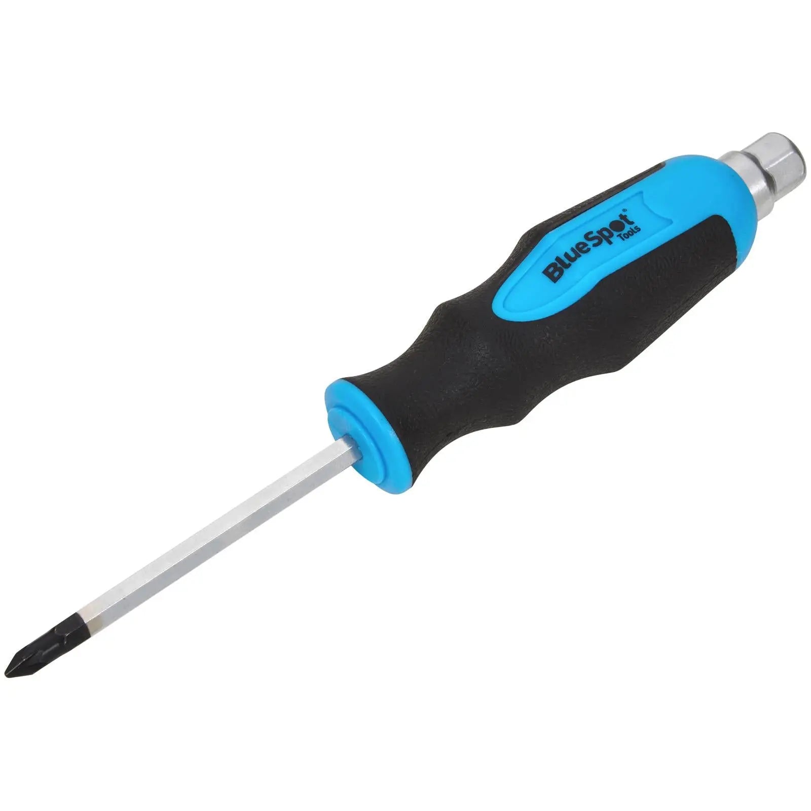 BlueSpot Hex Bolster Screwdriver Pozi PZ1 x 75mm PZ  White Rose Tools