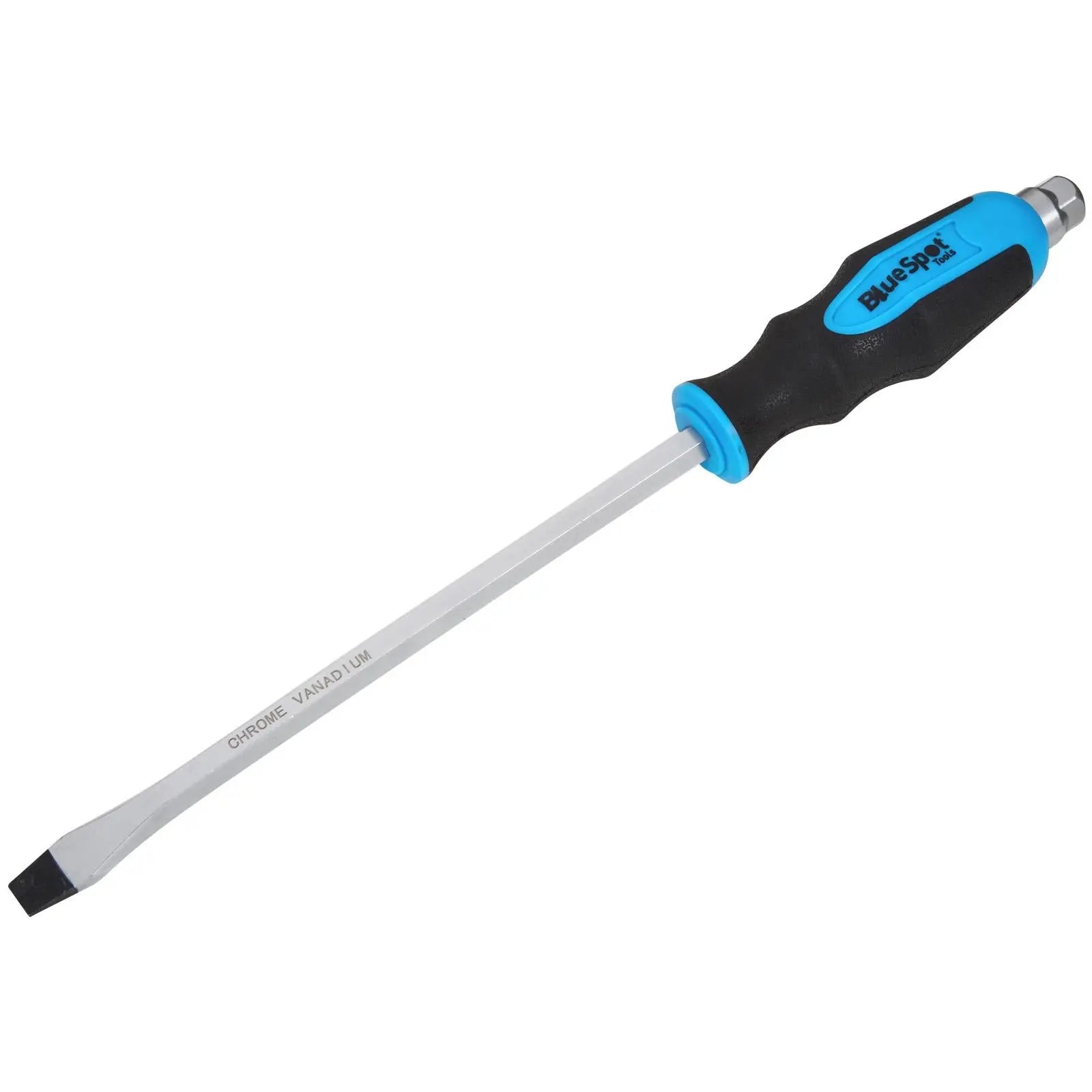 BlueSpot Hex Bolster Screwdriver Slotted 9.5mm x 200mm SL  White Rose Tools