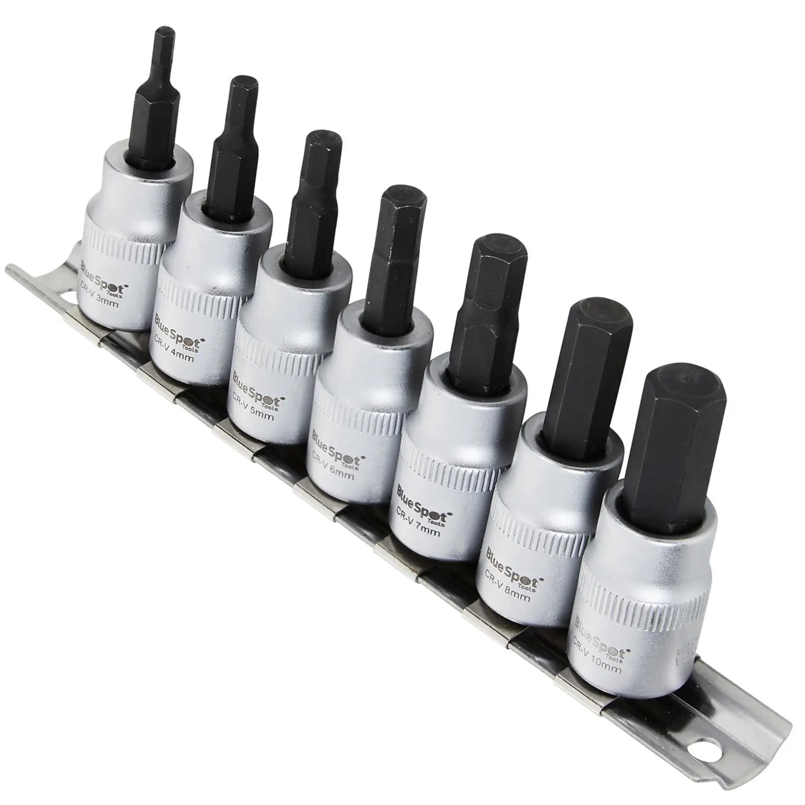 BlueSpot Hex Socket Bit Set 3/8" 7 Piece  White Rose Tools