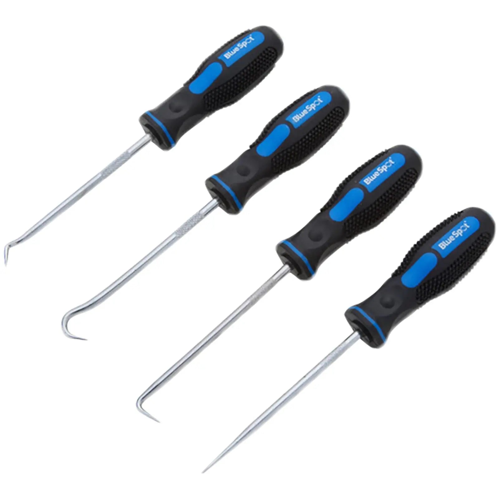 BlueSpot Hook and Pick Set 4 Piece Soft Grip Handles O Ring Oil Seal Removal Tool 
