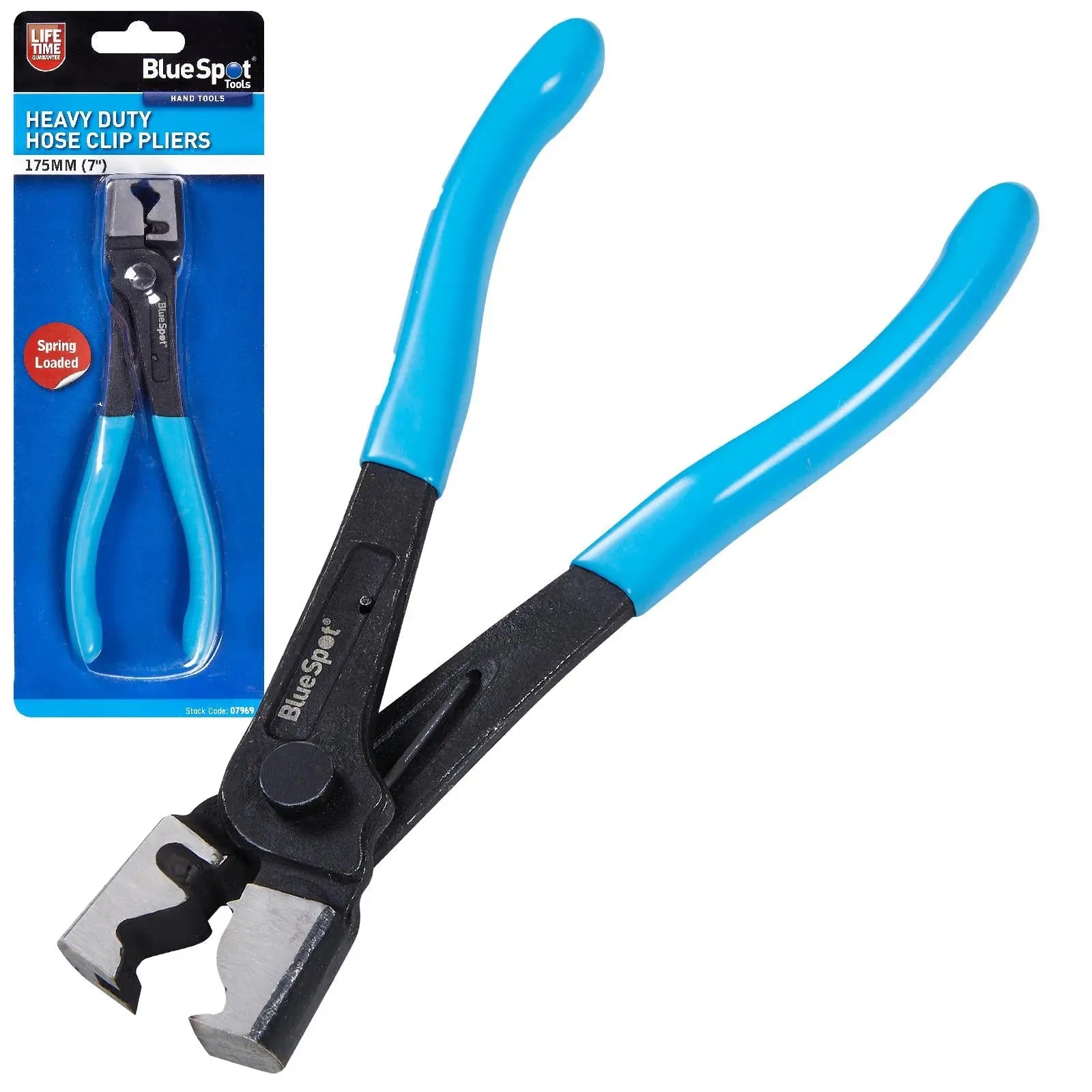 BlueSpot Hose Clip Pliers Spring Loaded Heavy Duty 175mm (7") 