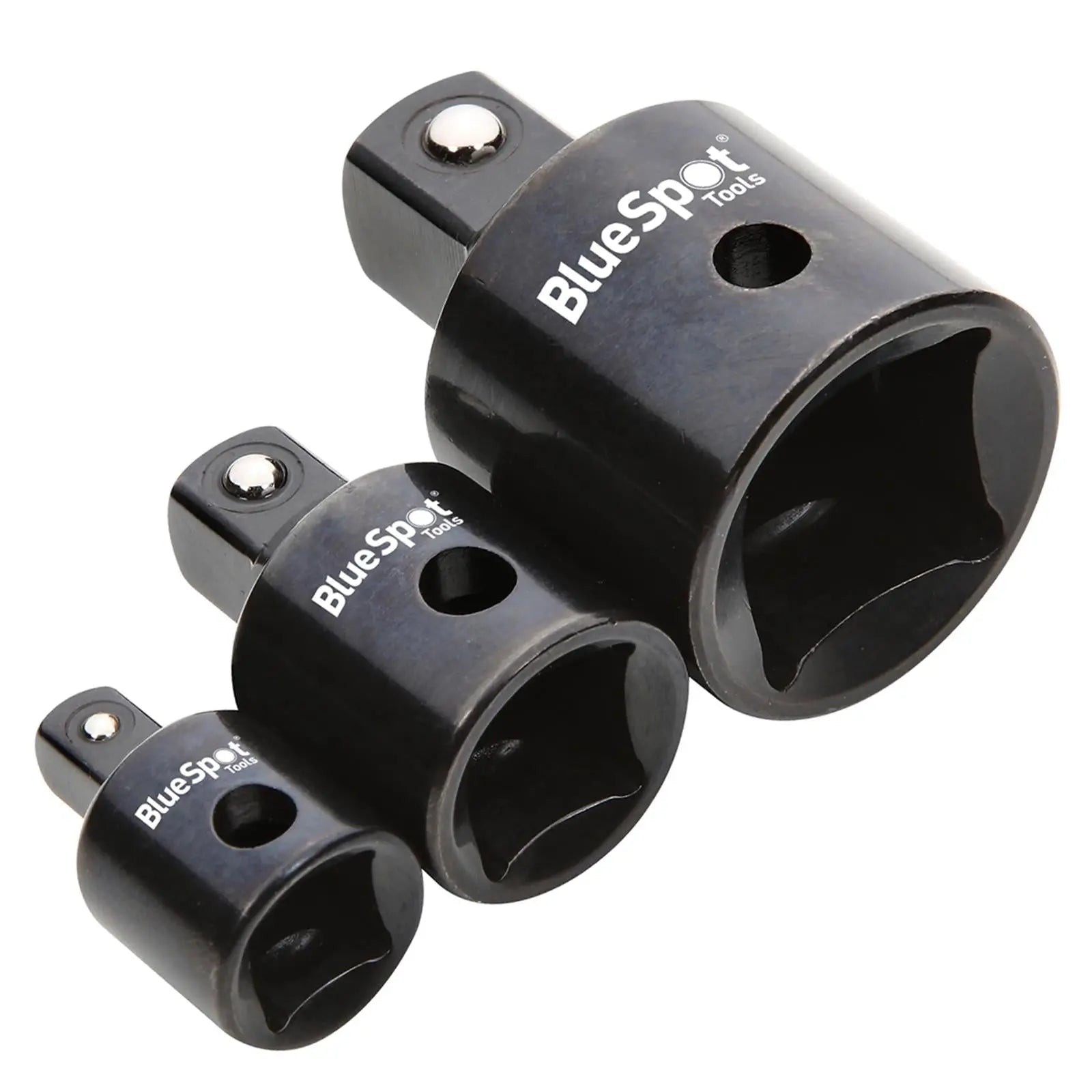 BlueSpot Impact Adaptor Set 1/4" - 3/8" - 1/2" - 3/4" 3 Piece  White Rose Tools