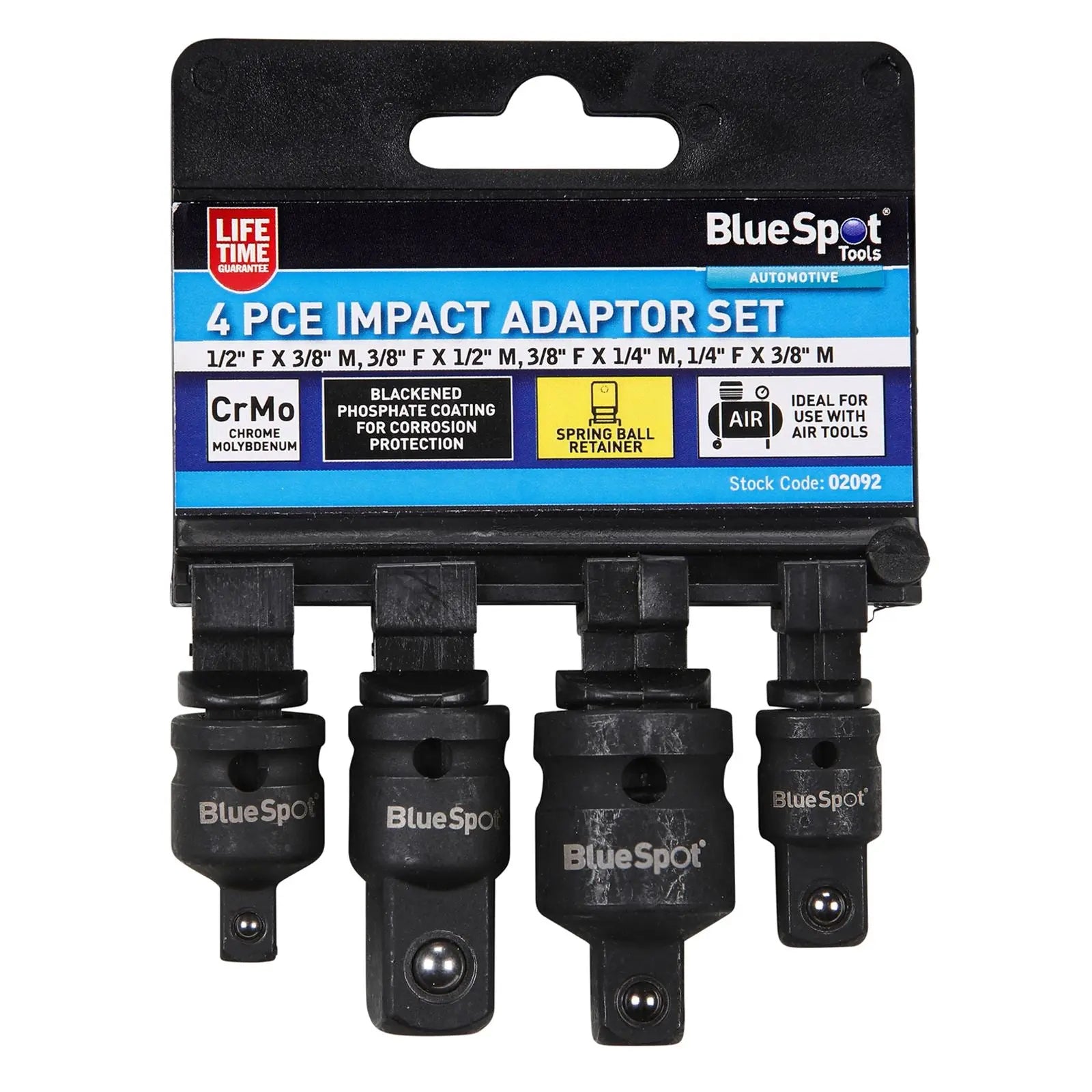 BlueSpot Impact Adaptor Set 4 Piece 