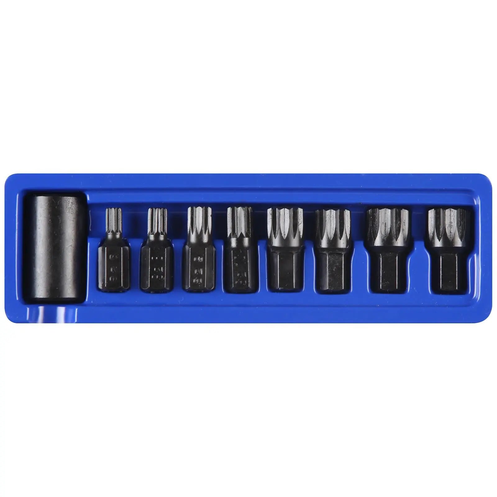 BlueSpot Impact Spline Bits Sockets 1/2" Drive M6-M18 9 Piece 