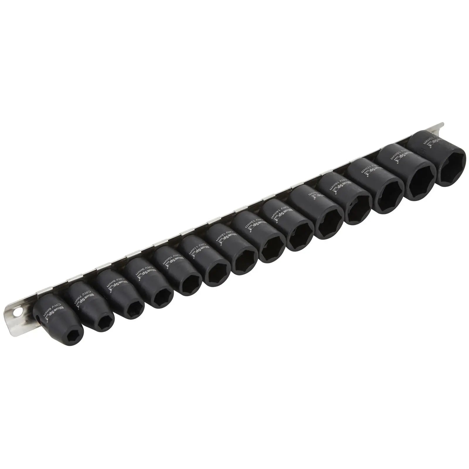 BlueSpot Impact Stubby Socket Set 3/8" Drive 6-19mm 14 Piece  White Rose Tools
