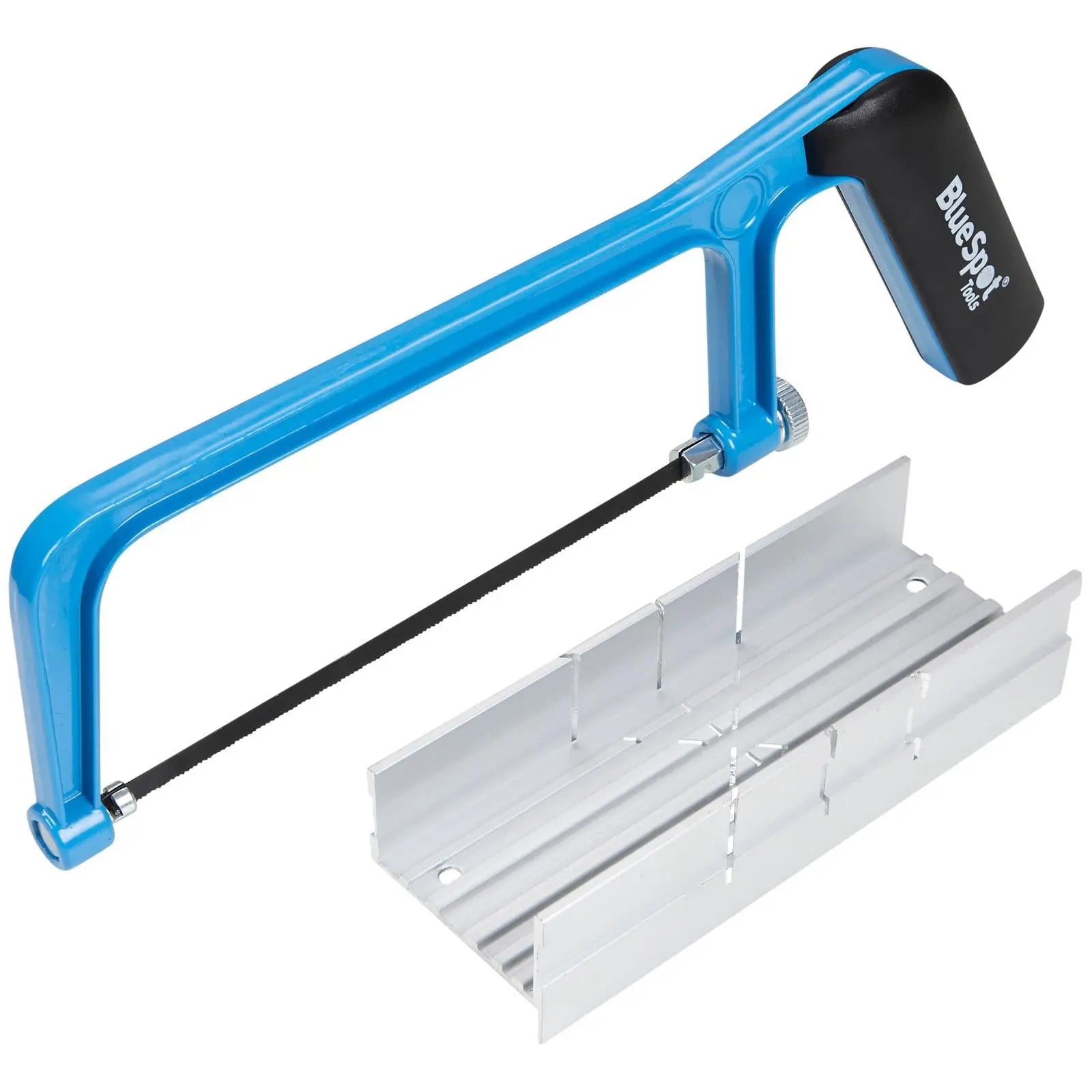 BlueSpot Junior Hacksaw 150mm with Aluminium Mitre Box  White Rose Tools