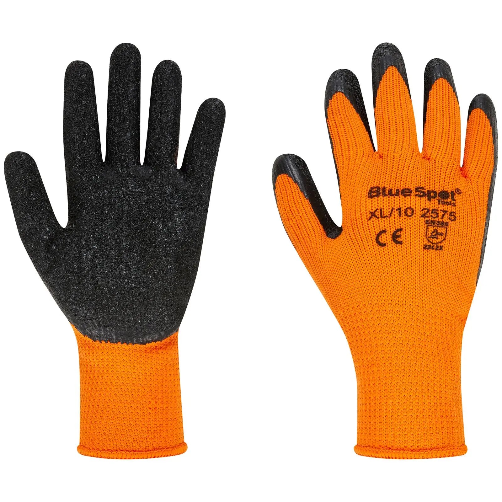 BlueSpot Latex Grip Thick Winter Gloves Medium Large X-Large XX-Large  White Rose Tools