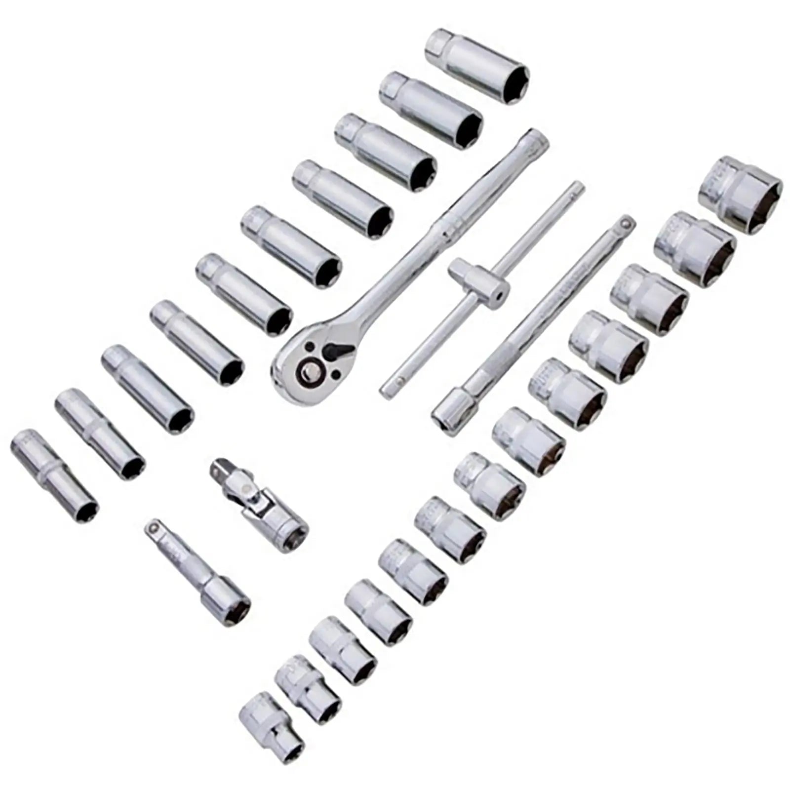 BlueSpot Metric Socket Set 3/8" Drive 28 Piece 8-24mm Metal Storage Case 
