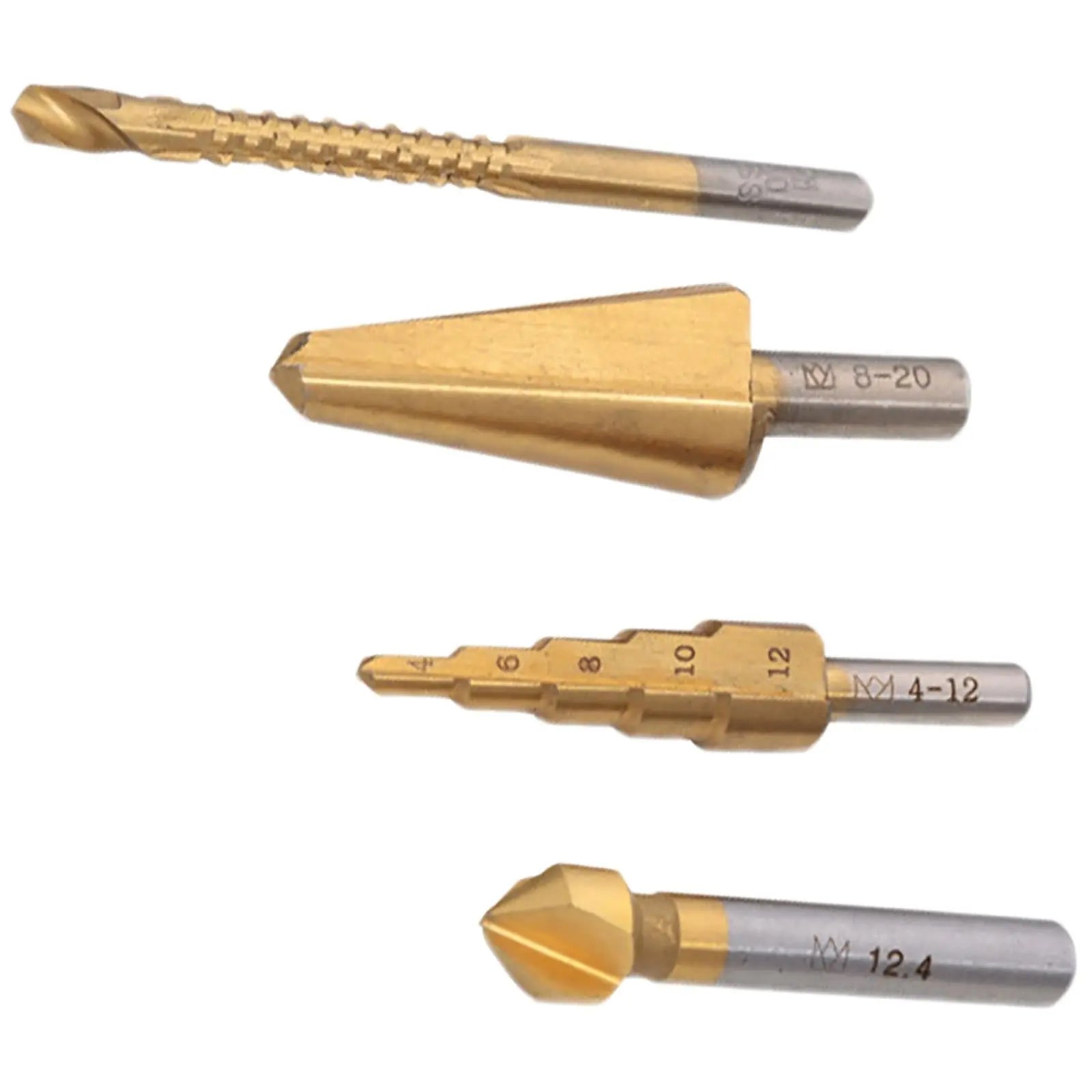 BlueSpot Multi Drill Set 4 Piece Countersink Step Taper Saw Bits 