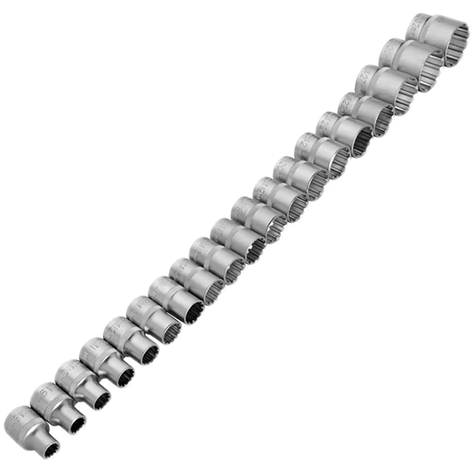 BlueSpot Multi Fit Socket Set 1/2" Drive 19 Piece 8-32mm in Storage Case 