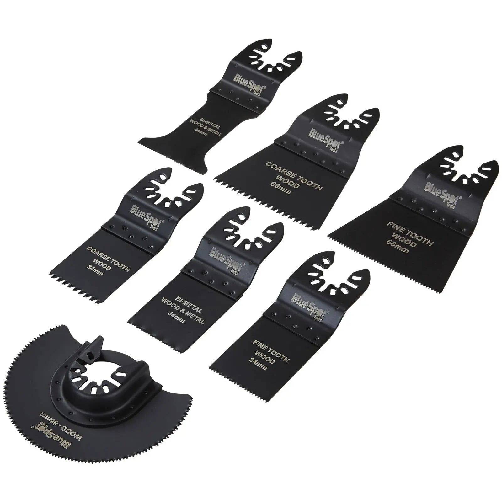 BlueSpot Multi Tool Blade Set OMT 7 Piece  White Rose Tools