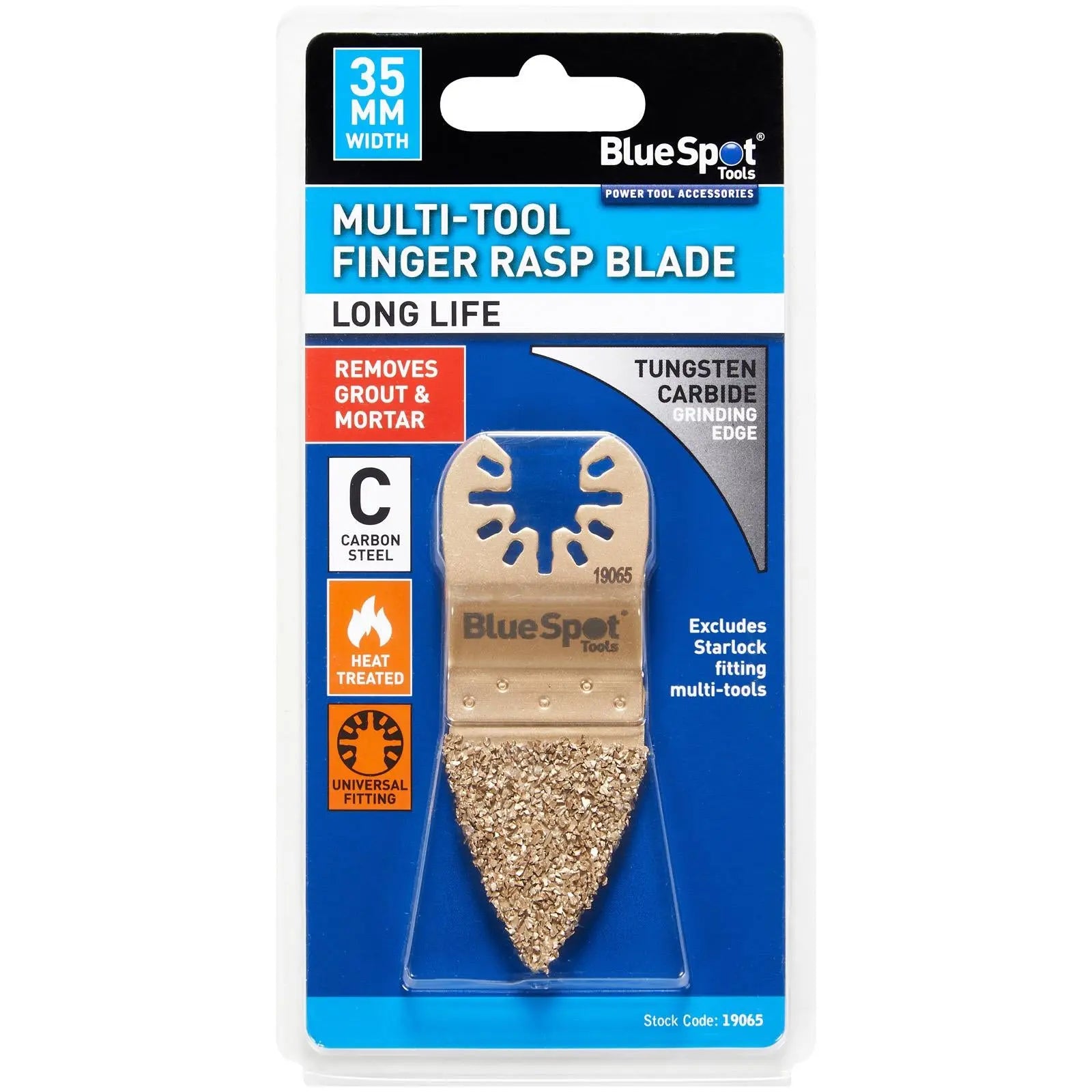 BlueSpot Multi Tool Finger Rasp Blade OMT for Masonry  White Rose Tools