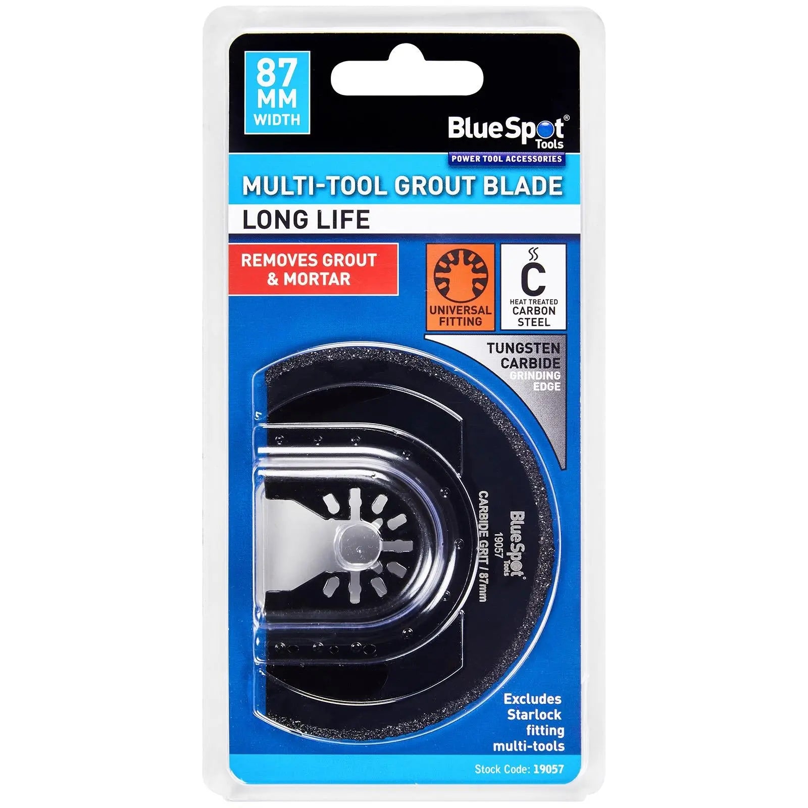 BlueSpot Multi Tool Grout Blade 87mm OMT for Tile Grout Brick Mortar  White Rose Tools