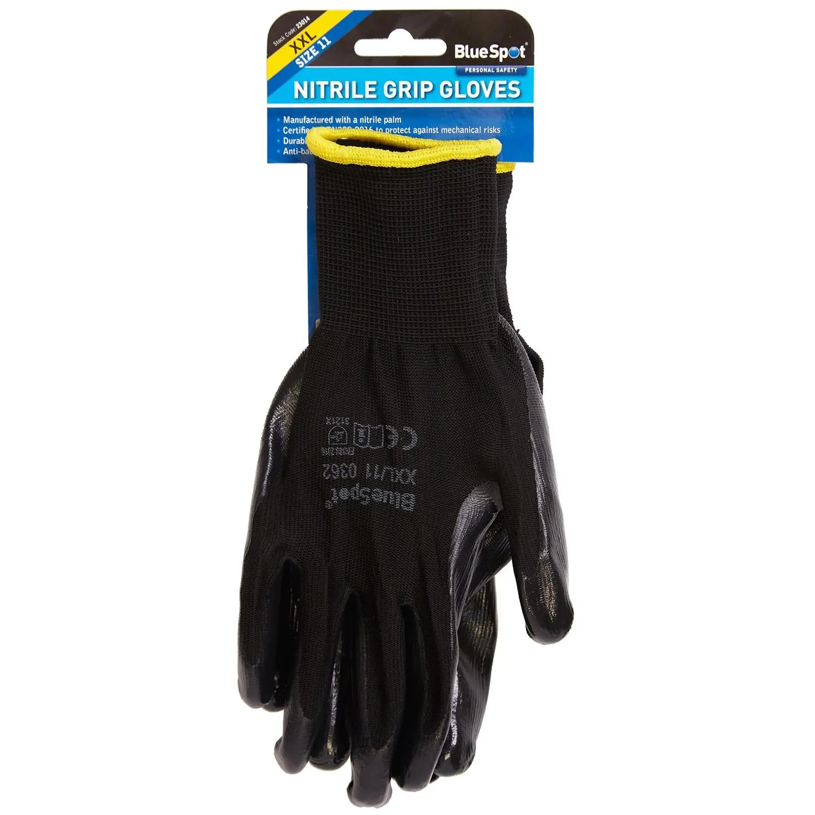 BlueSpot Nitrile Grip Gloves 1 Pair 