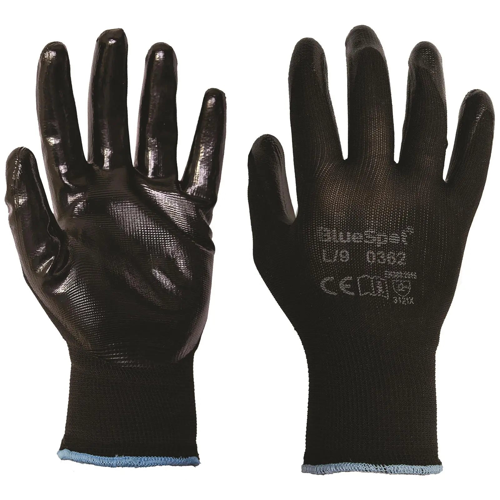 BlueSpot Nitrile Grip Gloves 1 Pair 