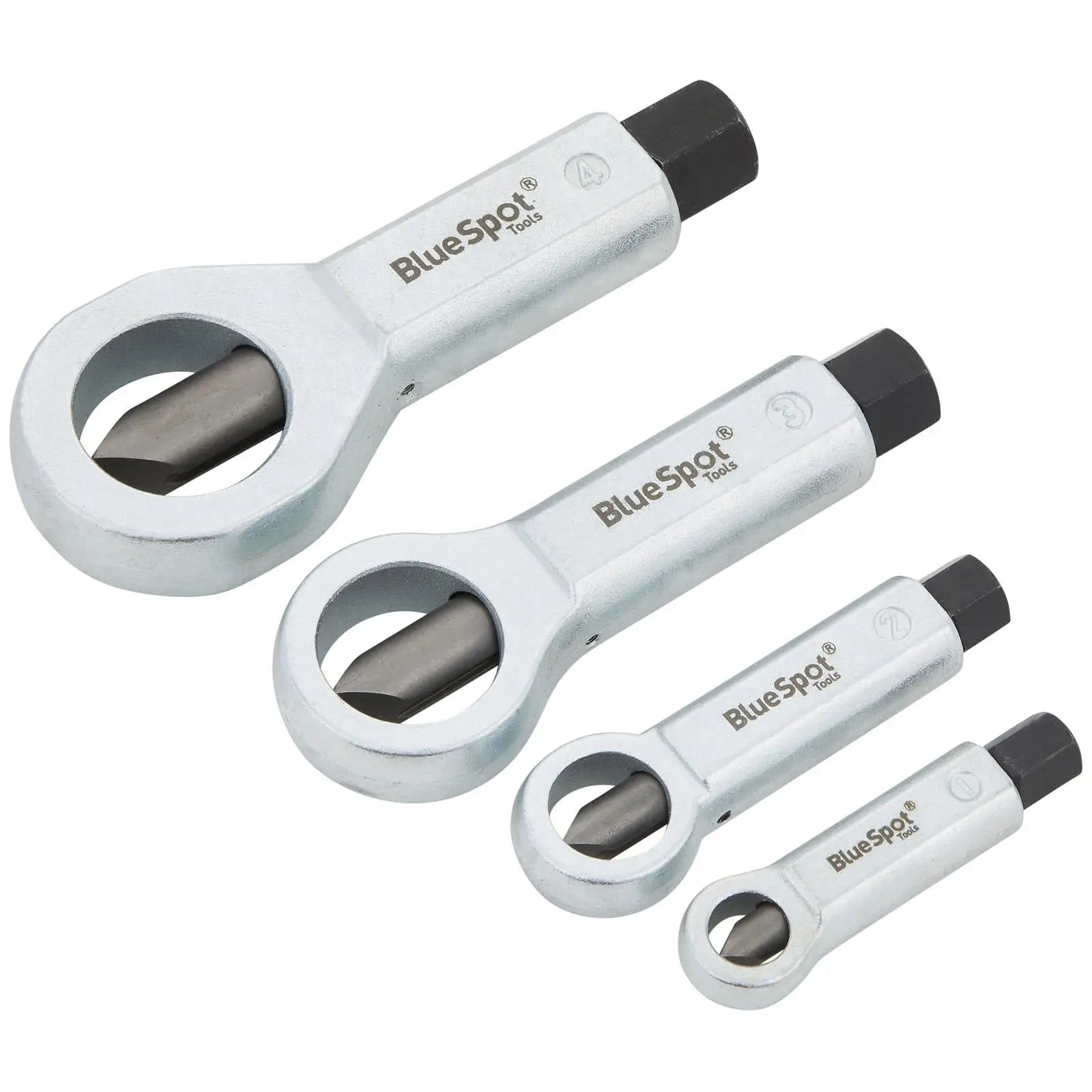 BlueSpot Nut Splitter Set in Carry Case 9-27mm 4 Piece  White Rose Tools