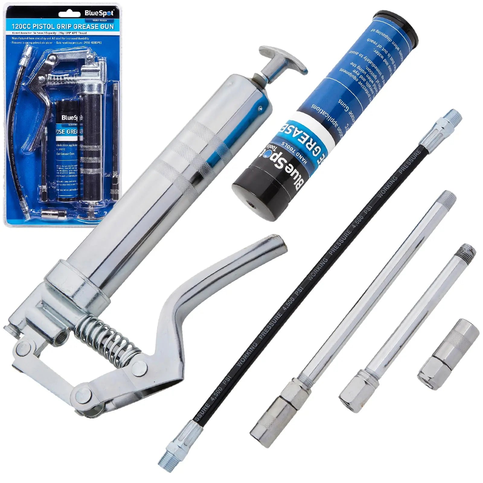 BlueSpot Pistol Grip Grease Gun 120cc 