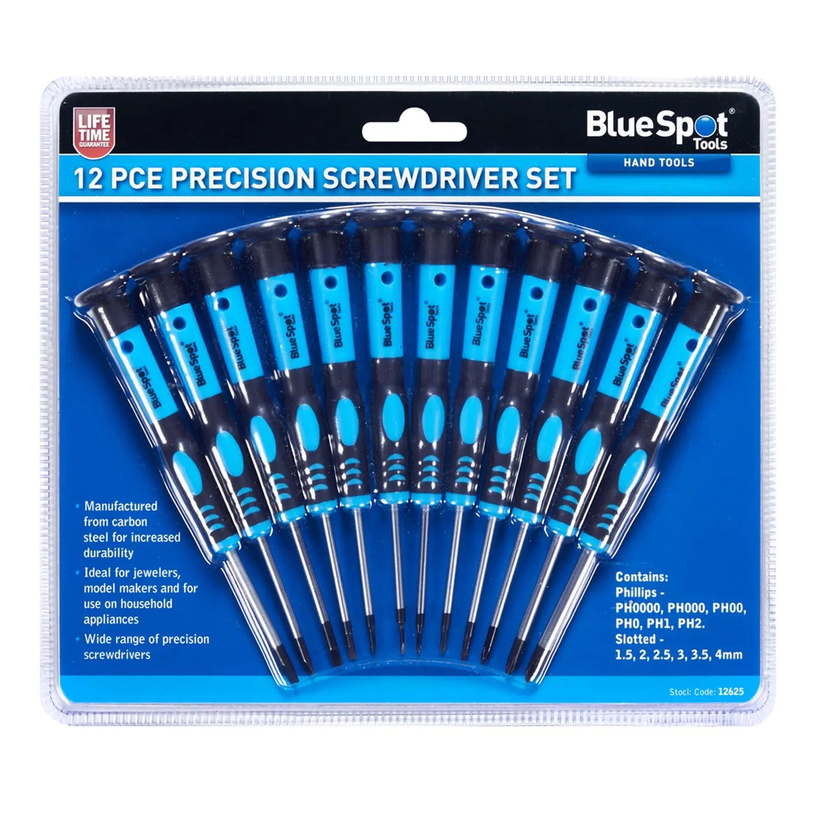 BlueSpot Precision Screwdriver Set 12 Piece 