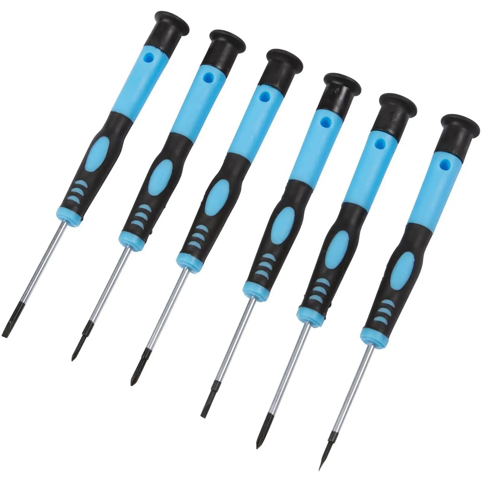 BlueSpot Precision Screwdriver Set Soft Grip Magnetic Slotted Phillips 6pc 