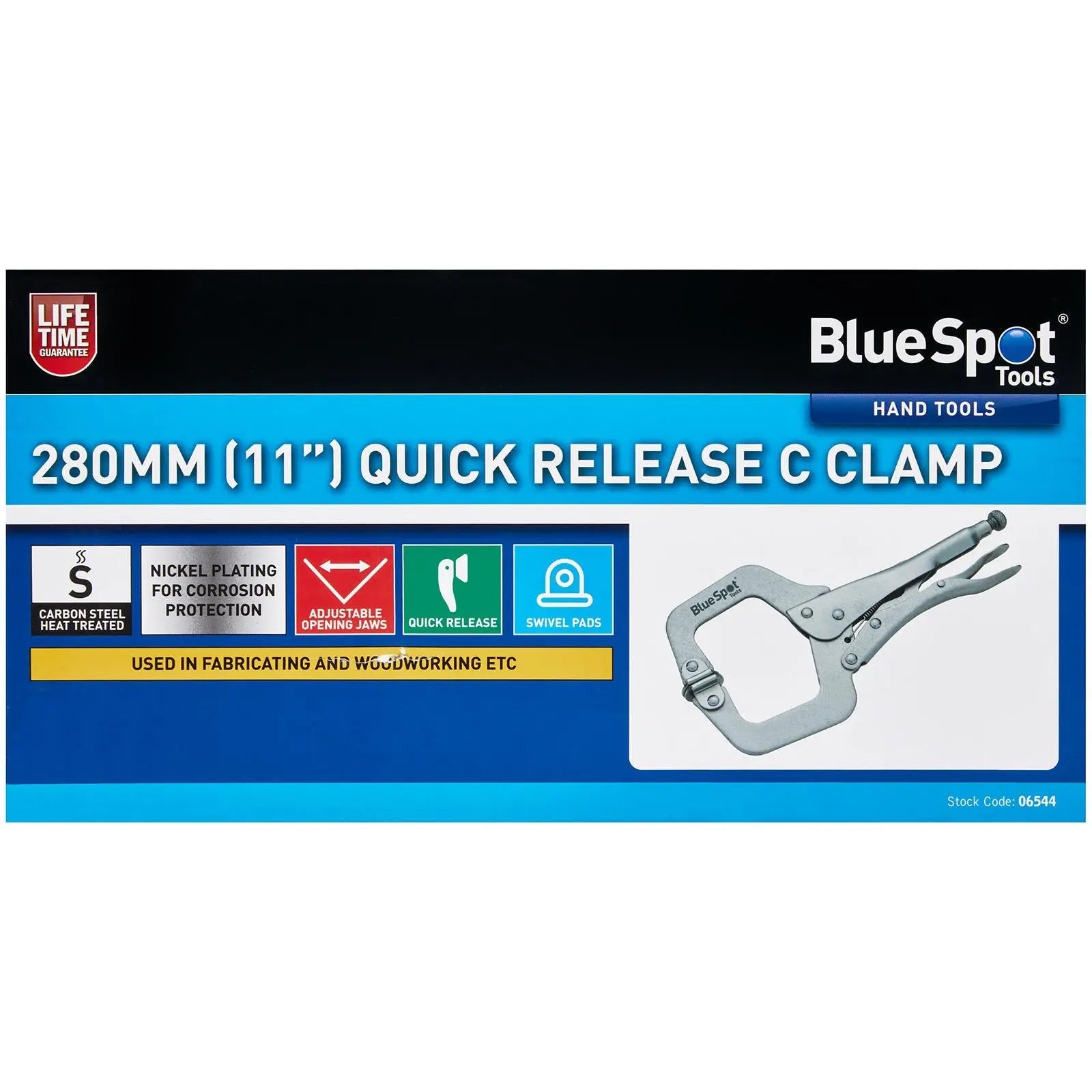 BlueSpot Quick Release Clamp 280mm 11"  White Rose Tools