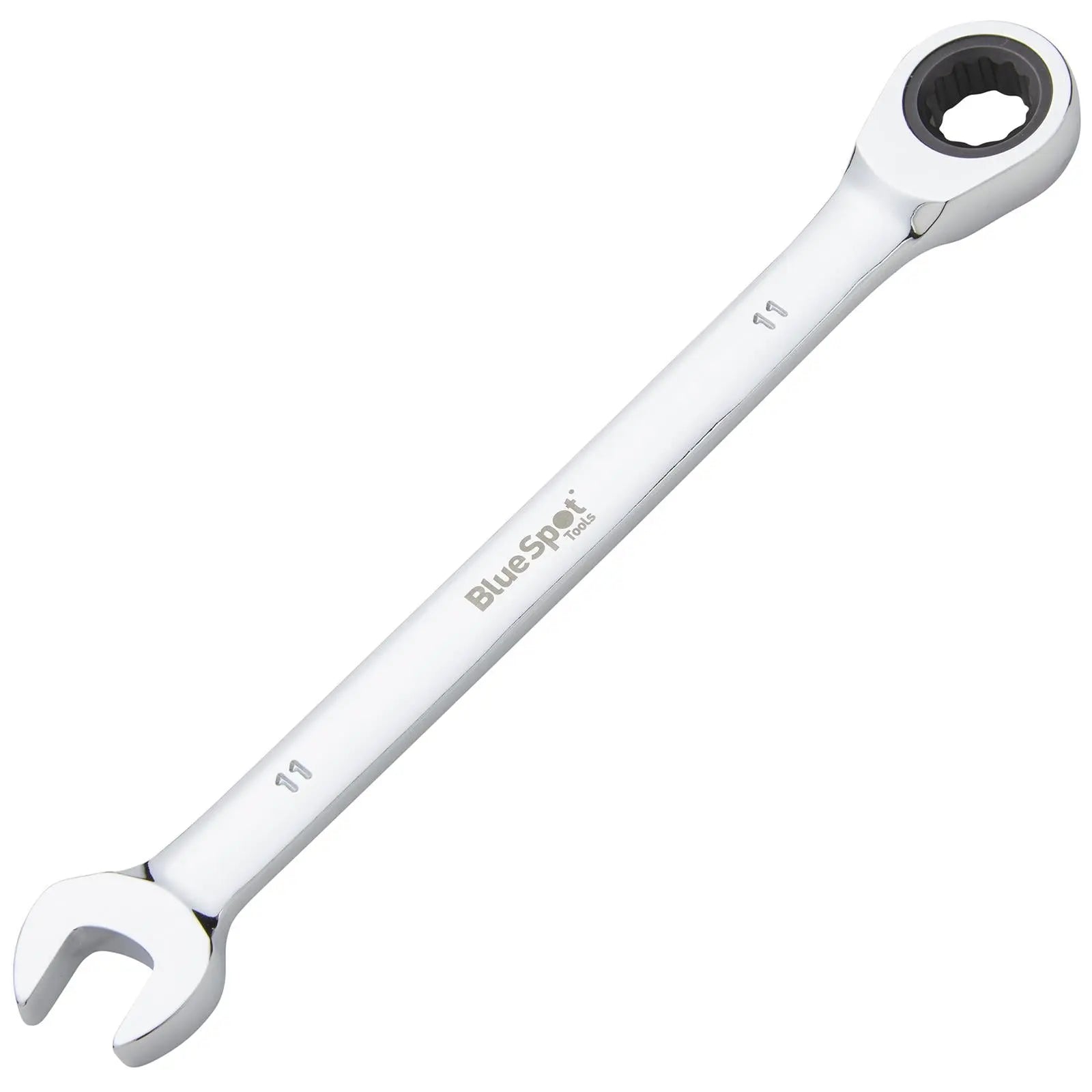 BlueSpot Ratchet Combination Spanner Fixed Head Chrome Vanadium 11mm 