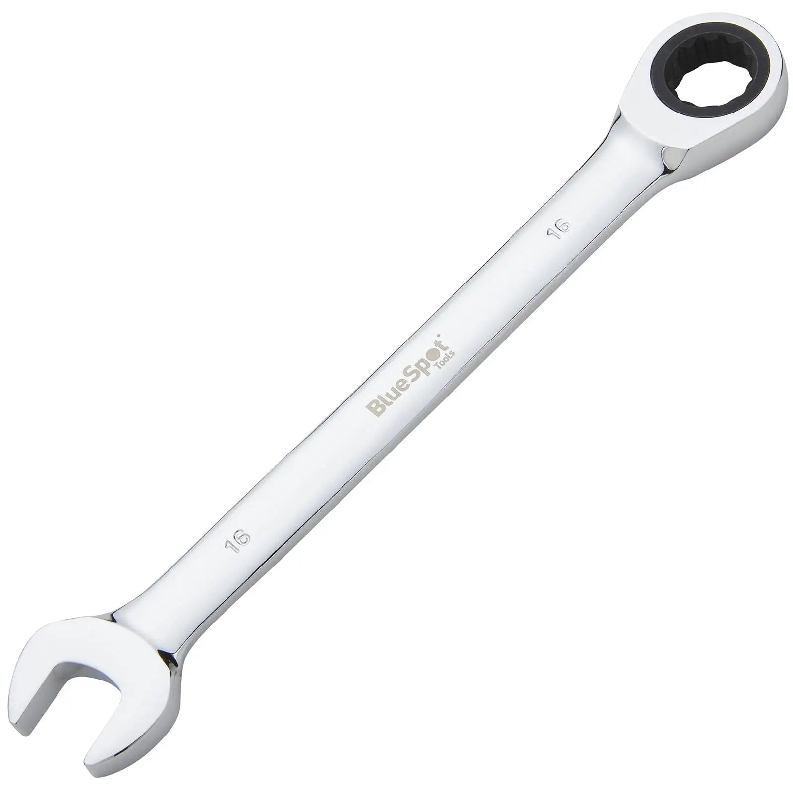 BlueSpot Ratchet Combination Spanner Fixed Head Chrome Vanadium 16mm 