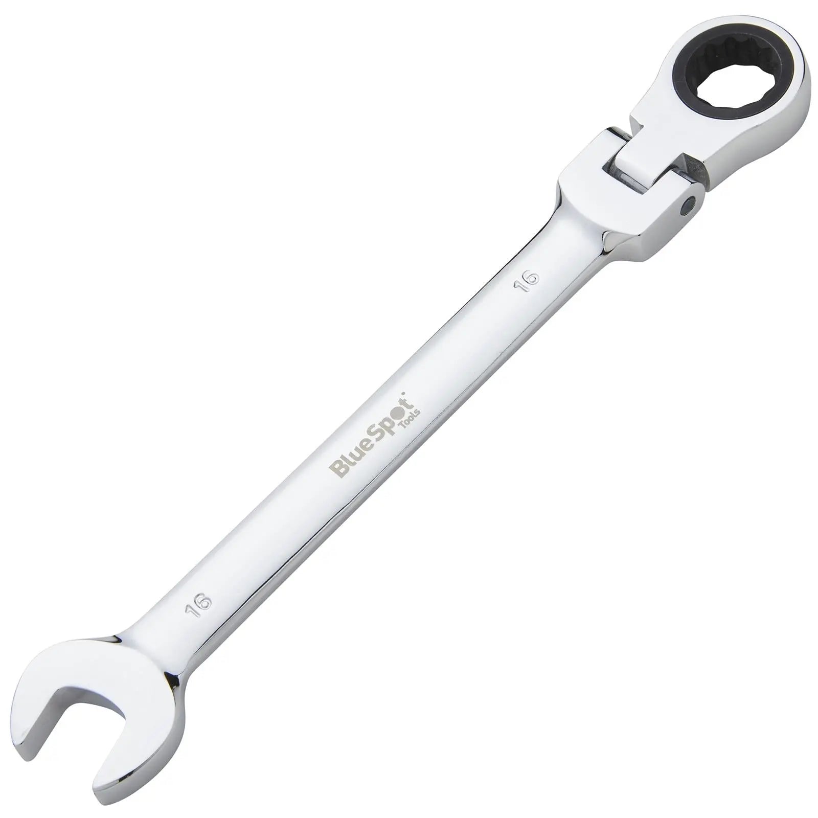 BlueSpot Ratchet Combination Spanner Flexible Head Chrome Vanadium 16mm 