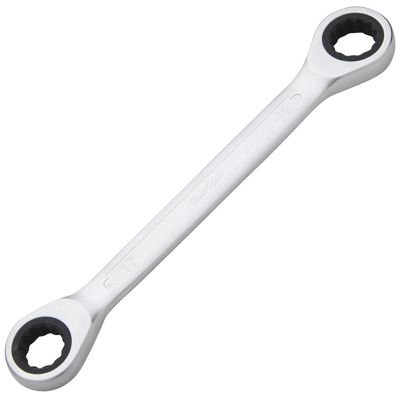 BlueSpot Ratchet Ring Spanner Double End 17mm x 19mm 72 Tooth 