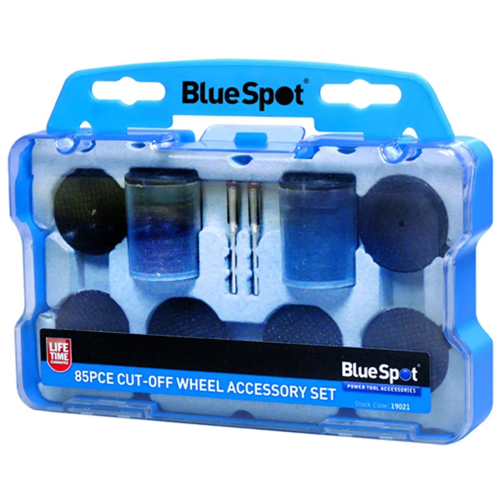 BlueSpot Rotary Tool Cut Off Wheel Accessory Set 85 Piece  White Rose Tools