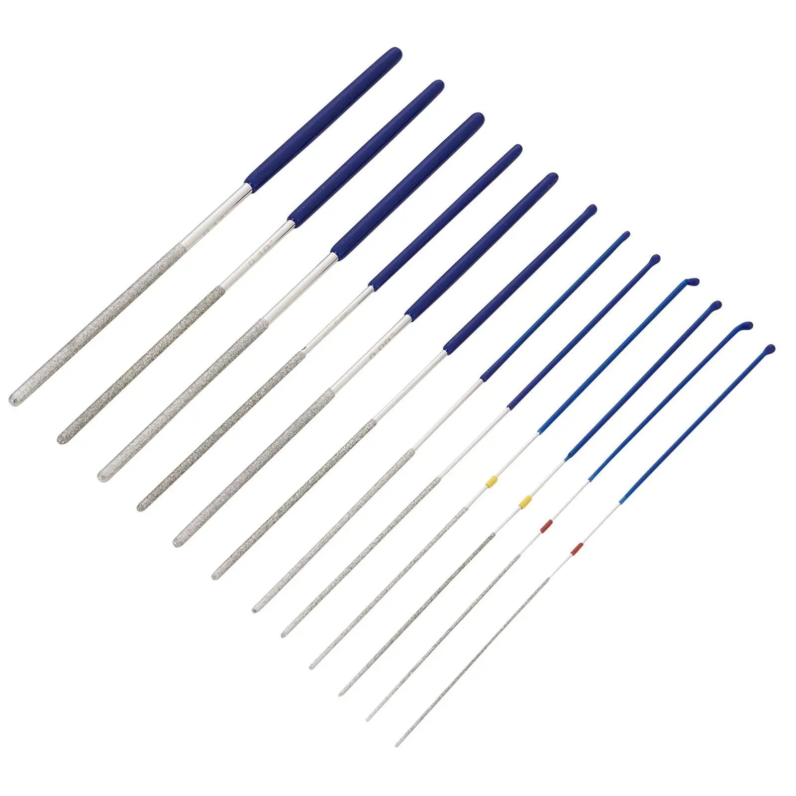 BlueSpot Round Flexible Diamond File Set 12 Piece  White Rose Tools