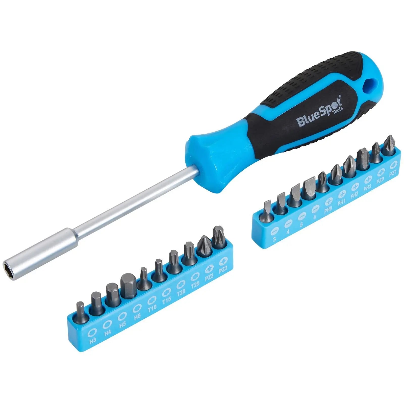 BlueSpot Screwdriver and Bit Set 21 Piece  White Rose Tools
