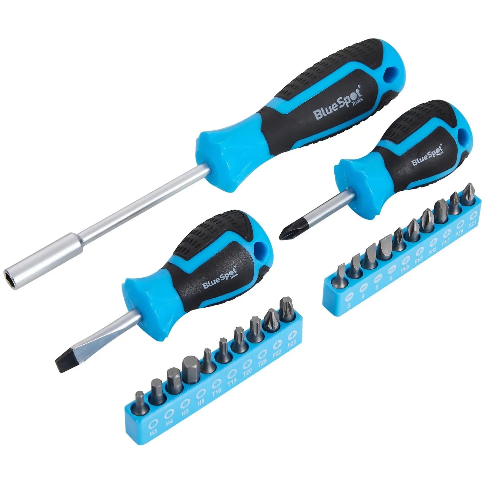 BlueSpot Screwdriver and Bit Set 23 Piece  White Rose Tools