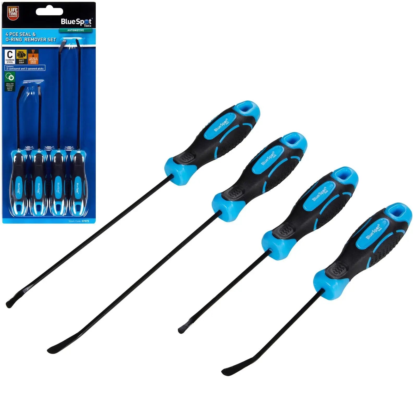 BlueSpot Seal And O-Ring Remover Set 4 Piece  White Rose Tools