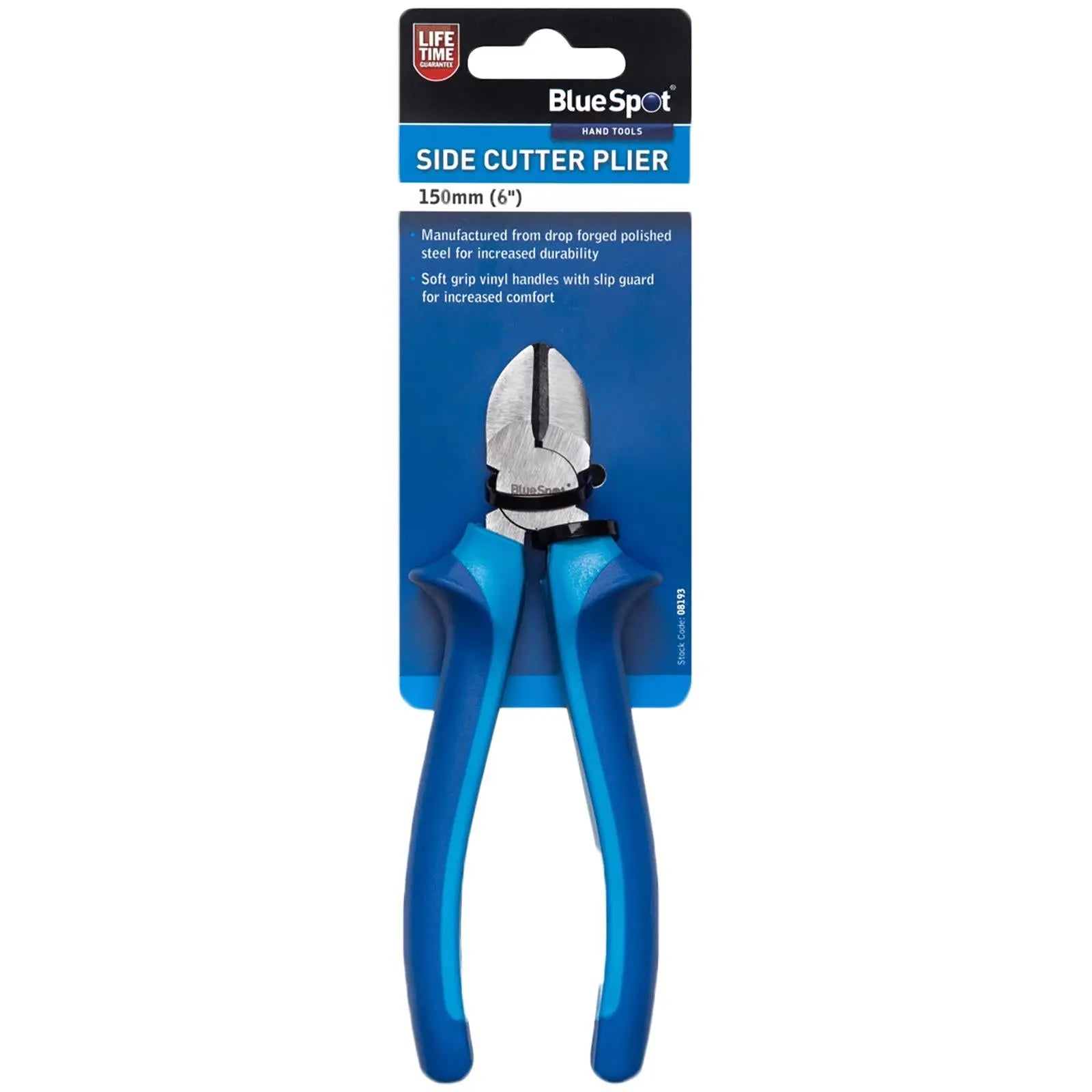 BlueSpot Side Cutting Pliers 150mm 6" Soft Grip Handle 