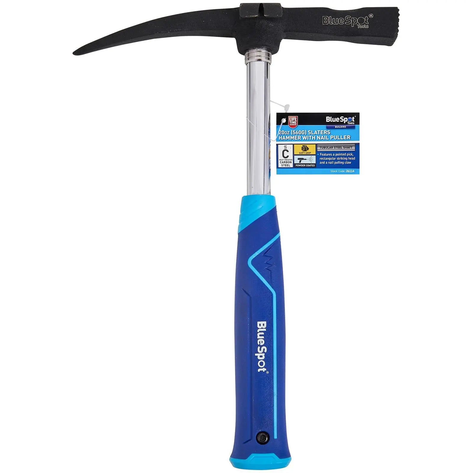 BlueSpot Slaters Hammer with Nail Puller 20oz  White Rose Tools