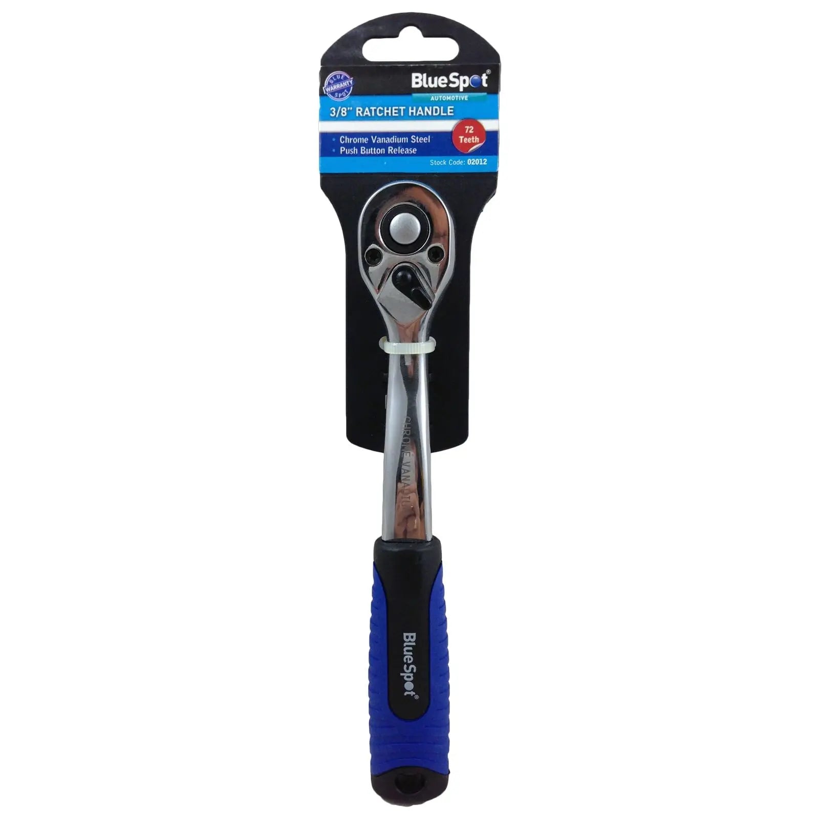 BlueSpot Socket Ratchet Handle Soft Grip Quick Release 72 Tooth 1/4" 3/8" 1/2" Drive 