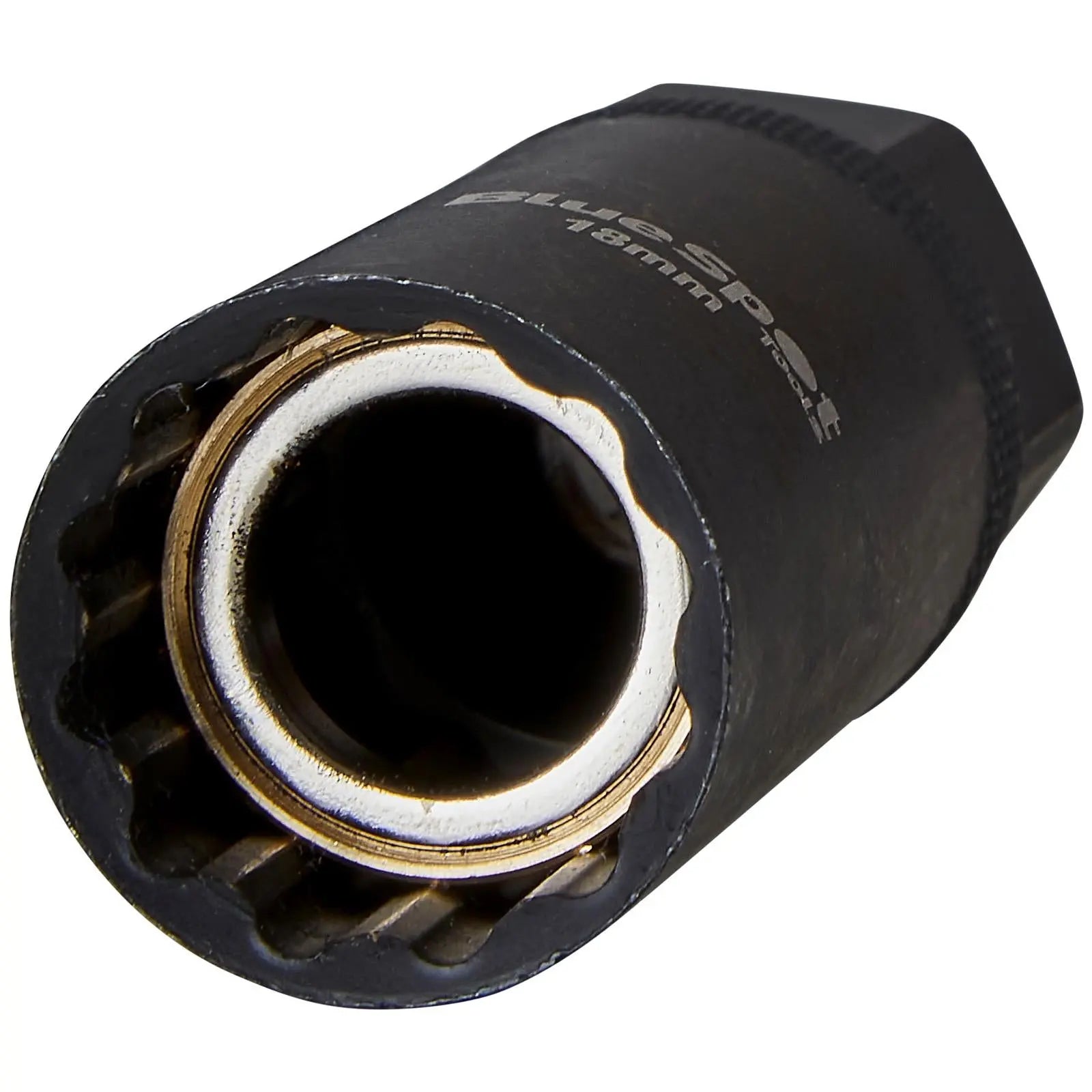 BlueSpot Spark Plug Socket 18mm Thin Wall 3/8" Drive 12 Point  White Rose Tools