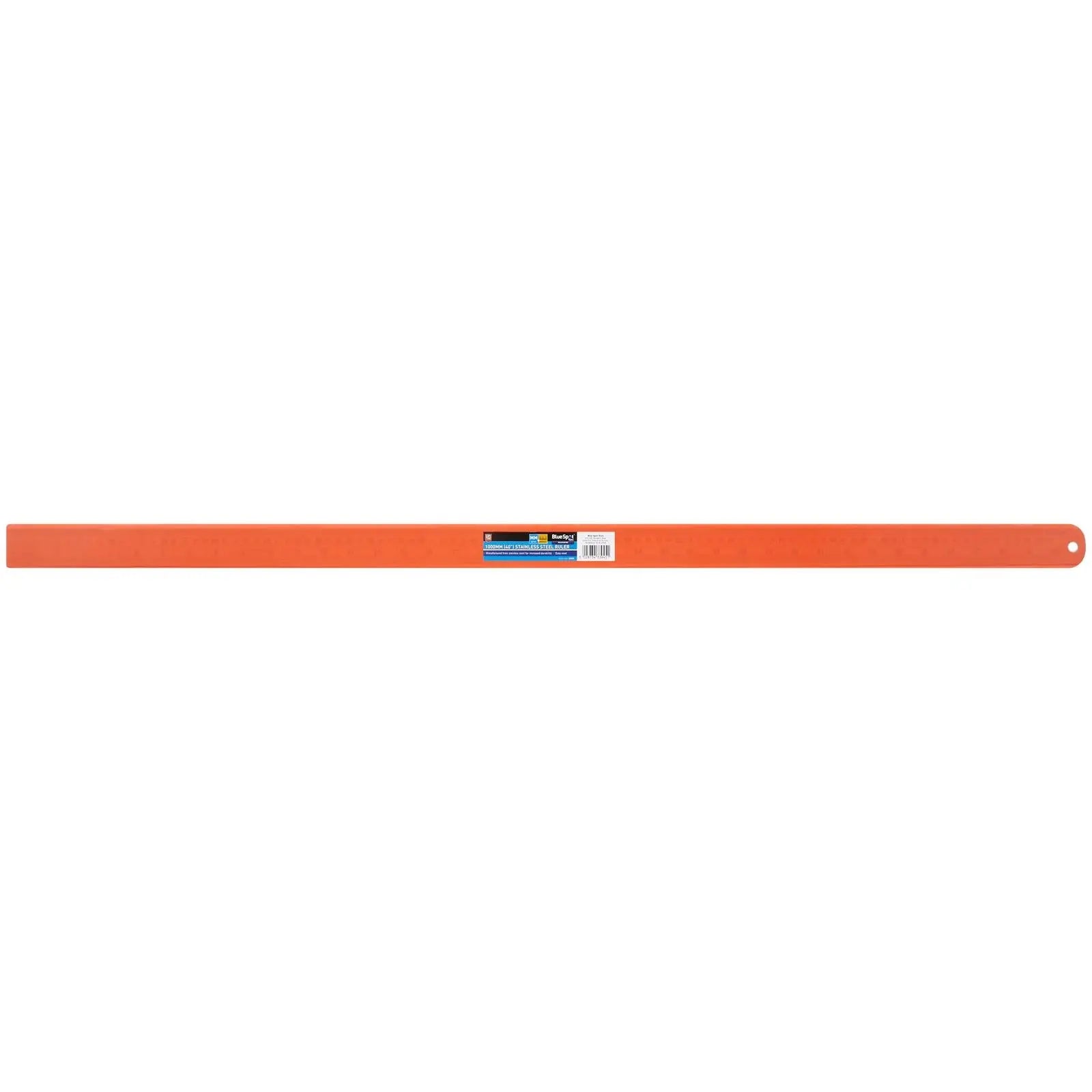 BlueSpot Stainless Steel Ruler 1000mm 40in Metric Imperial Measurements  White Rose Tools
