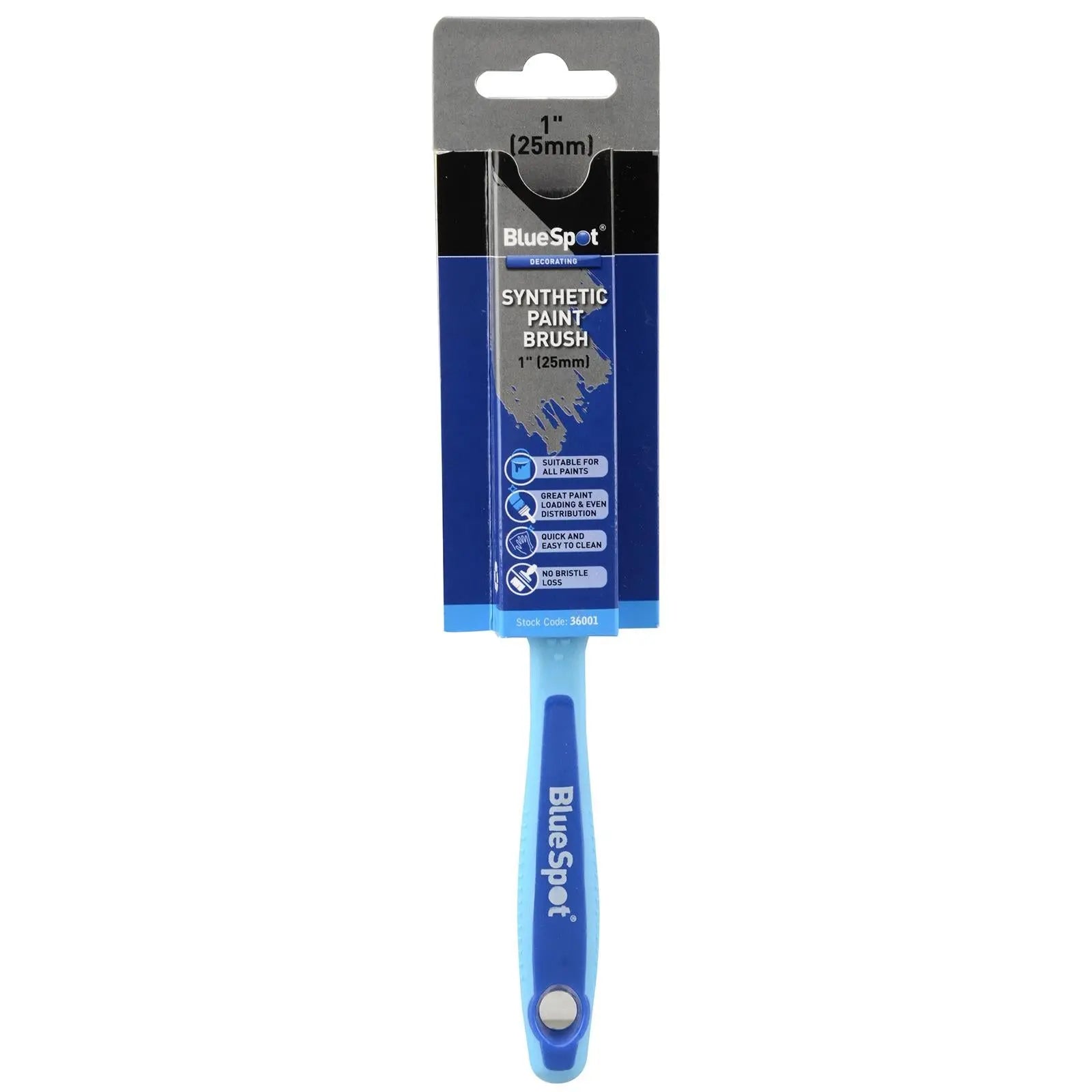 BlueSpot Synthetic Paint Brush with Soft Grip Handle 25mm (1") 
