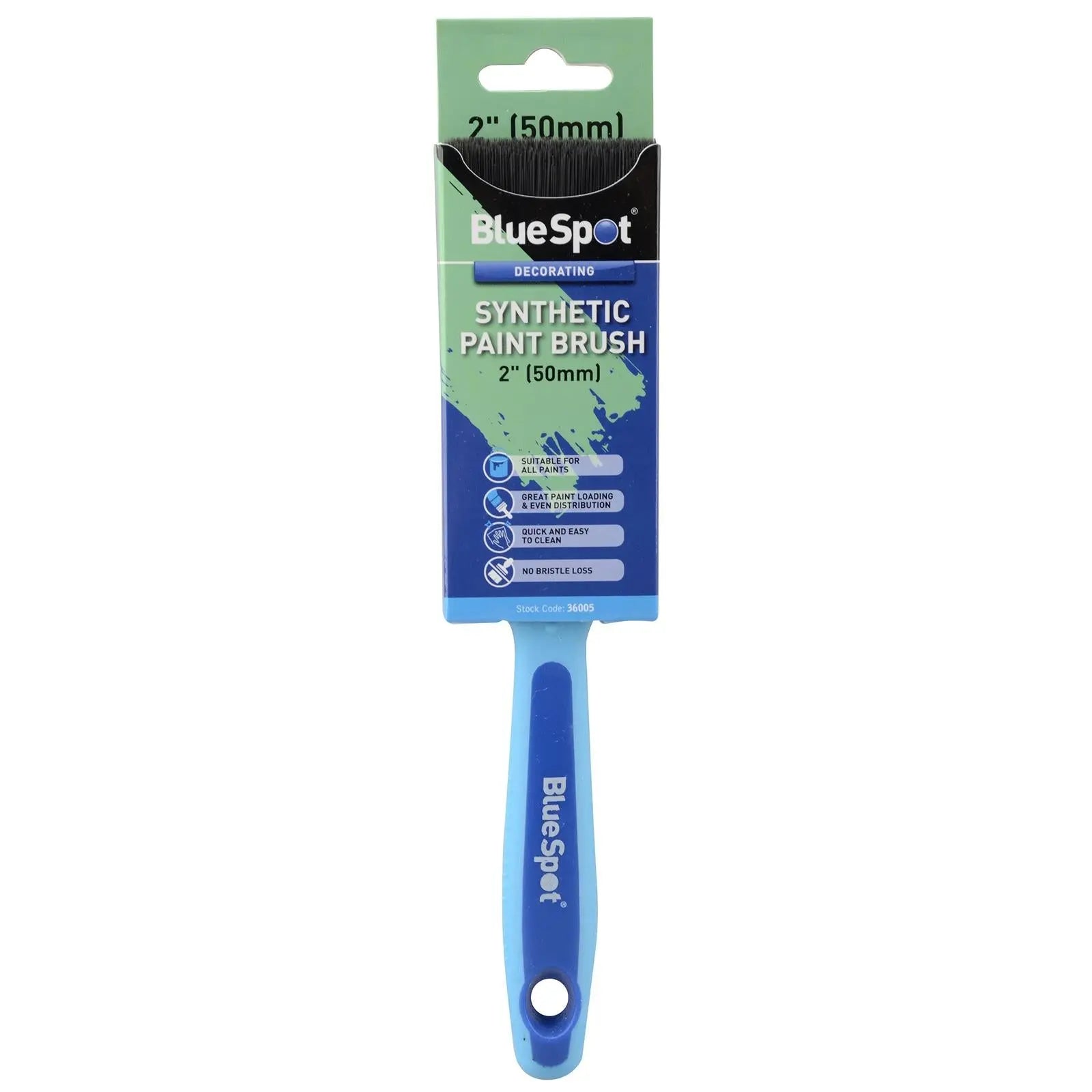 BlueSpot Synthetic Paint Brush with Soft Grip Handle 50mm (2") 