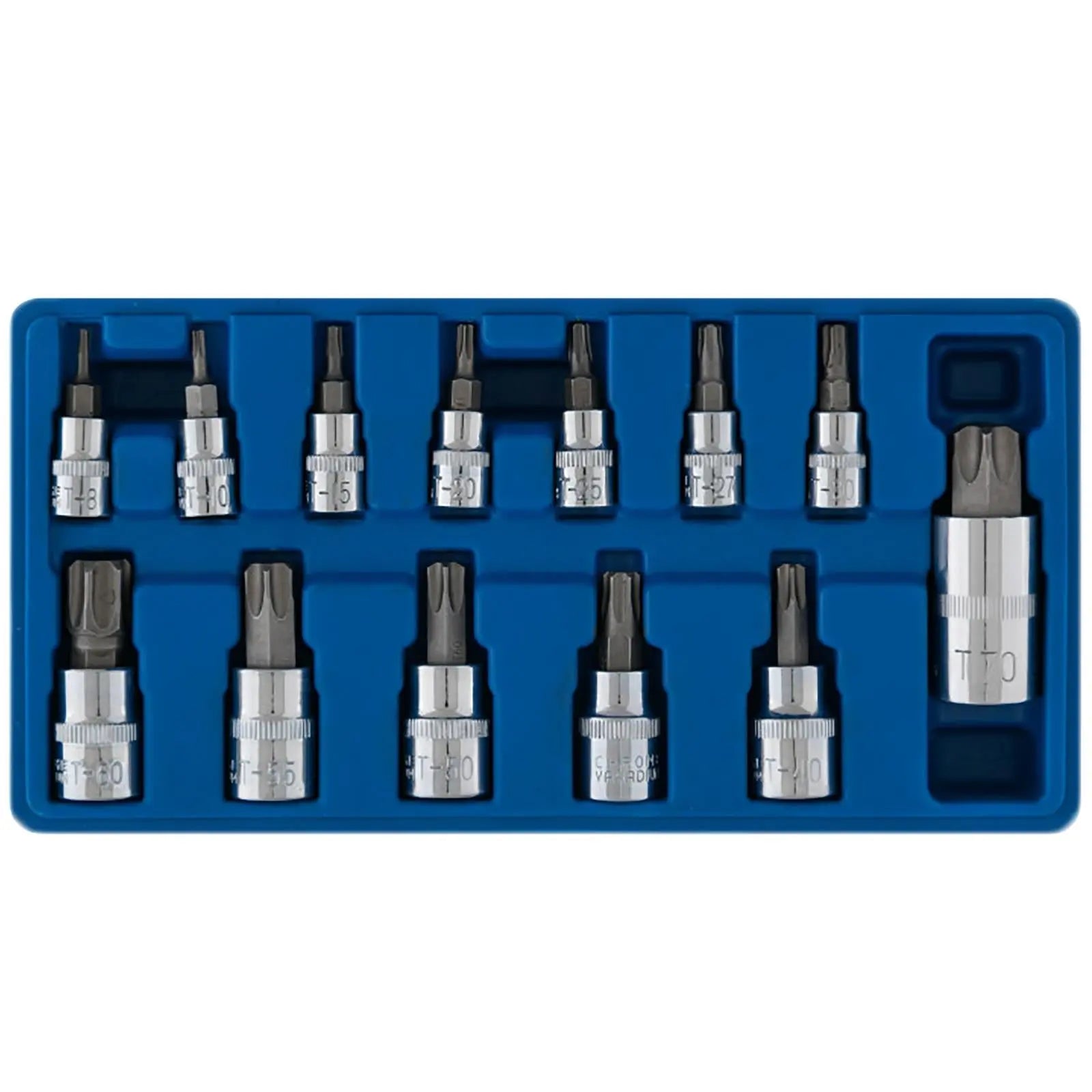 BlueSpot Torx Socket Bit Set 13 Piece in Storage Case T8-T70 
