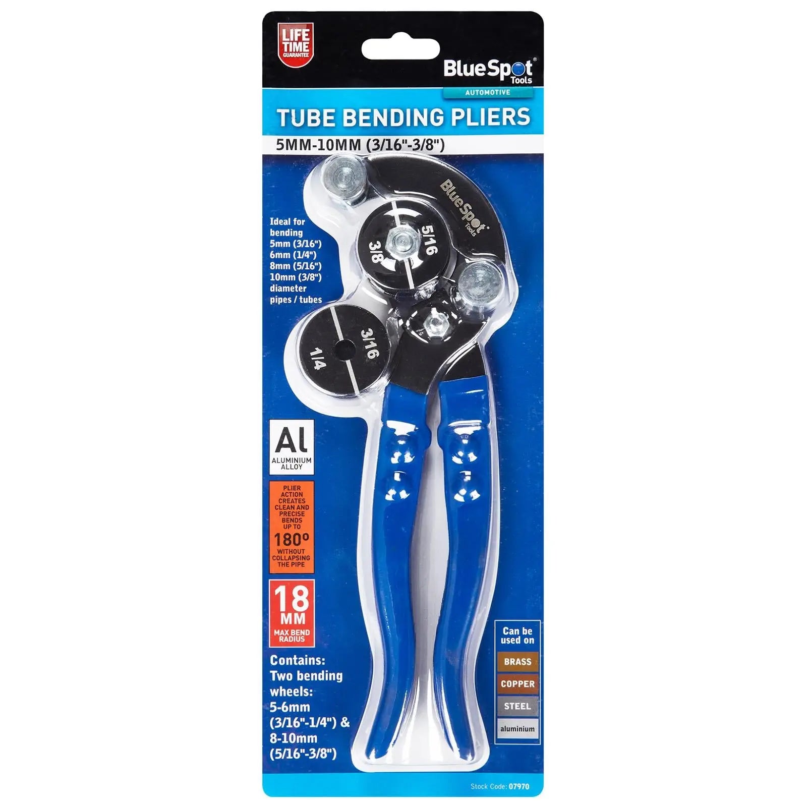 BlueSpot Tube Pipe Bending Pliers 5-10mm Tube Diameter  White Rose Tools