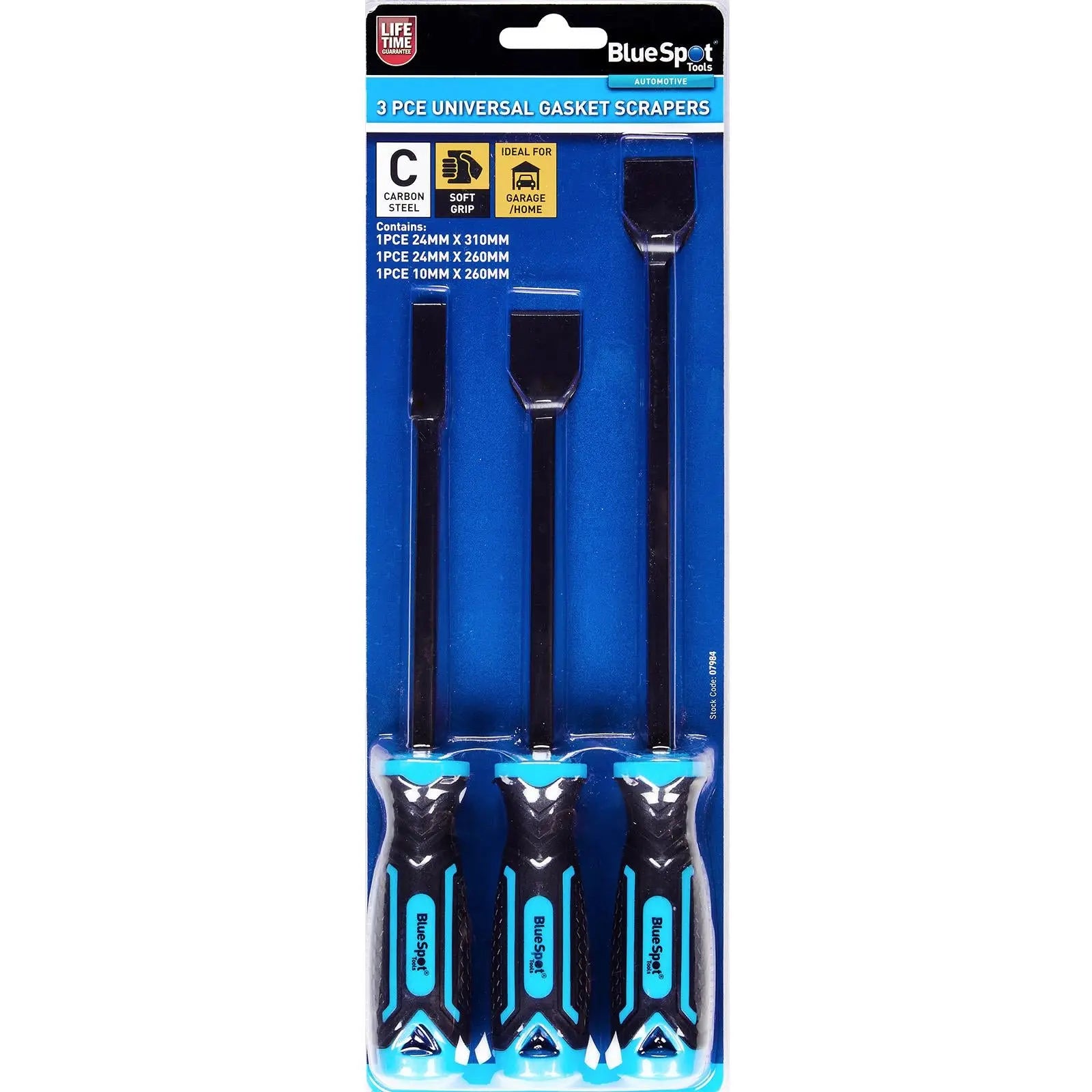BlueSpot Universal Gasket Scraper 3 Piece  White Rose Tools