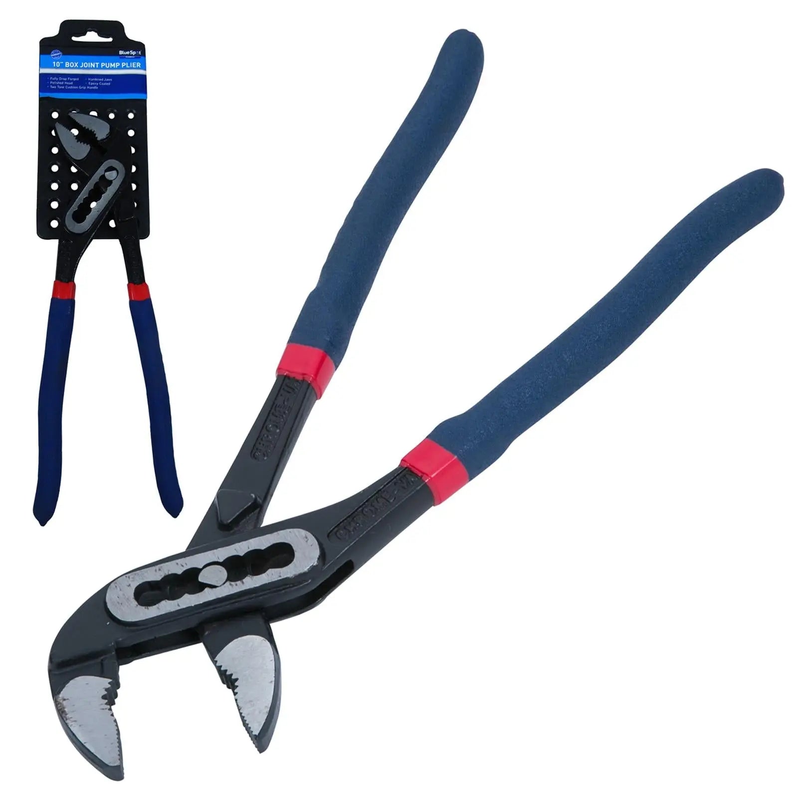 BlueSpot Water Pump Pliers Box Joint 250mm 10  White Rose Tools