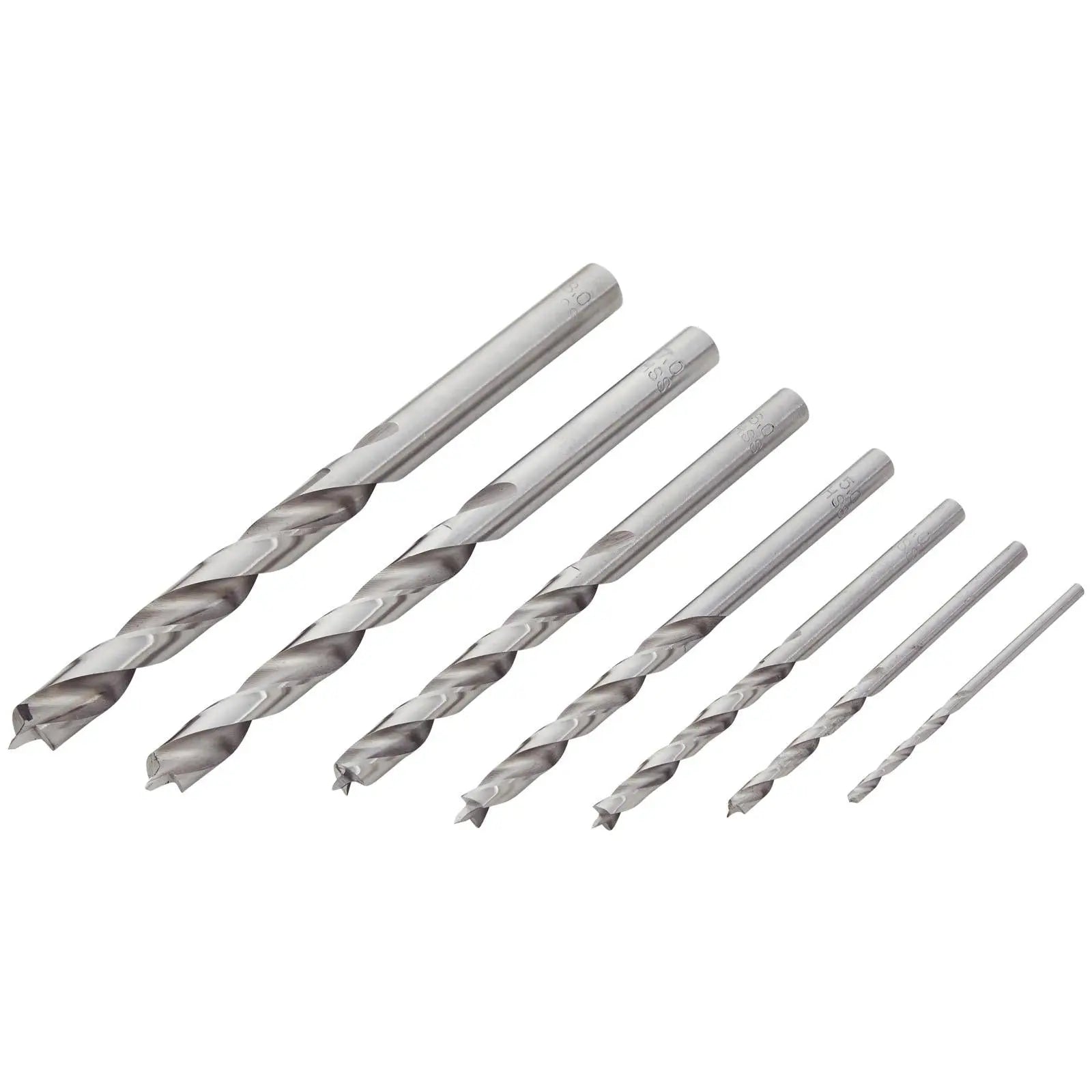 BlueSpot Wood Drill Bit Set Double Flute 2-8mm 7 Piece  White Rose Tools