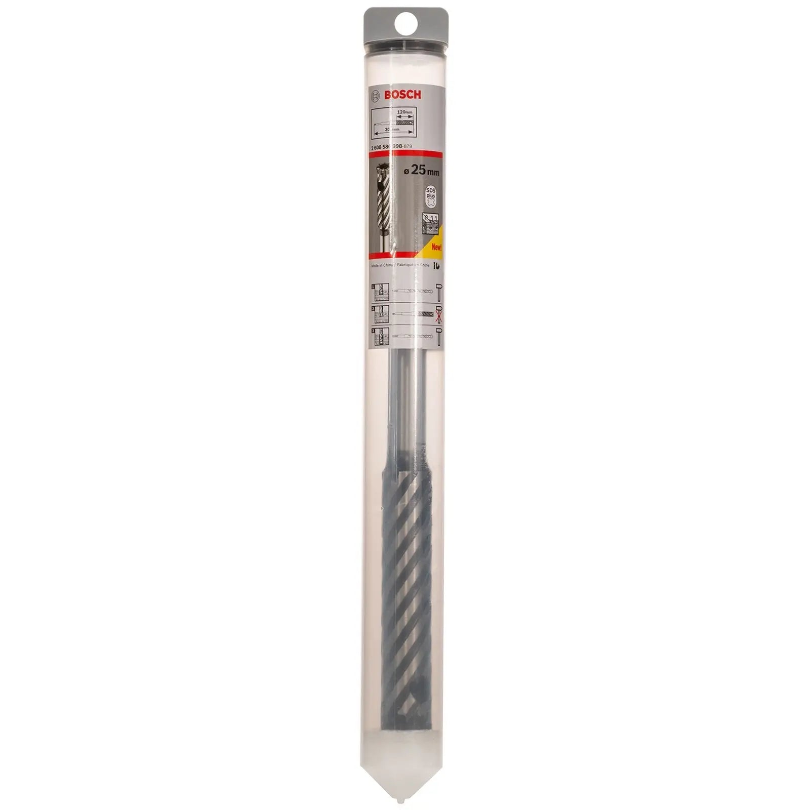 Bosch Rebar Cutter Drill Bit 4 Cutter SDS Plus 9 Reinforced Concrete 300mm 16-32mm (WL:120mm)  White Rose Tools