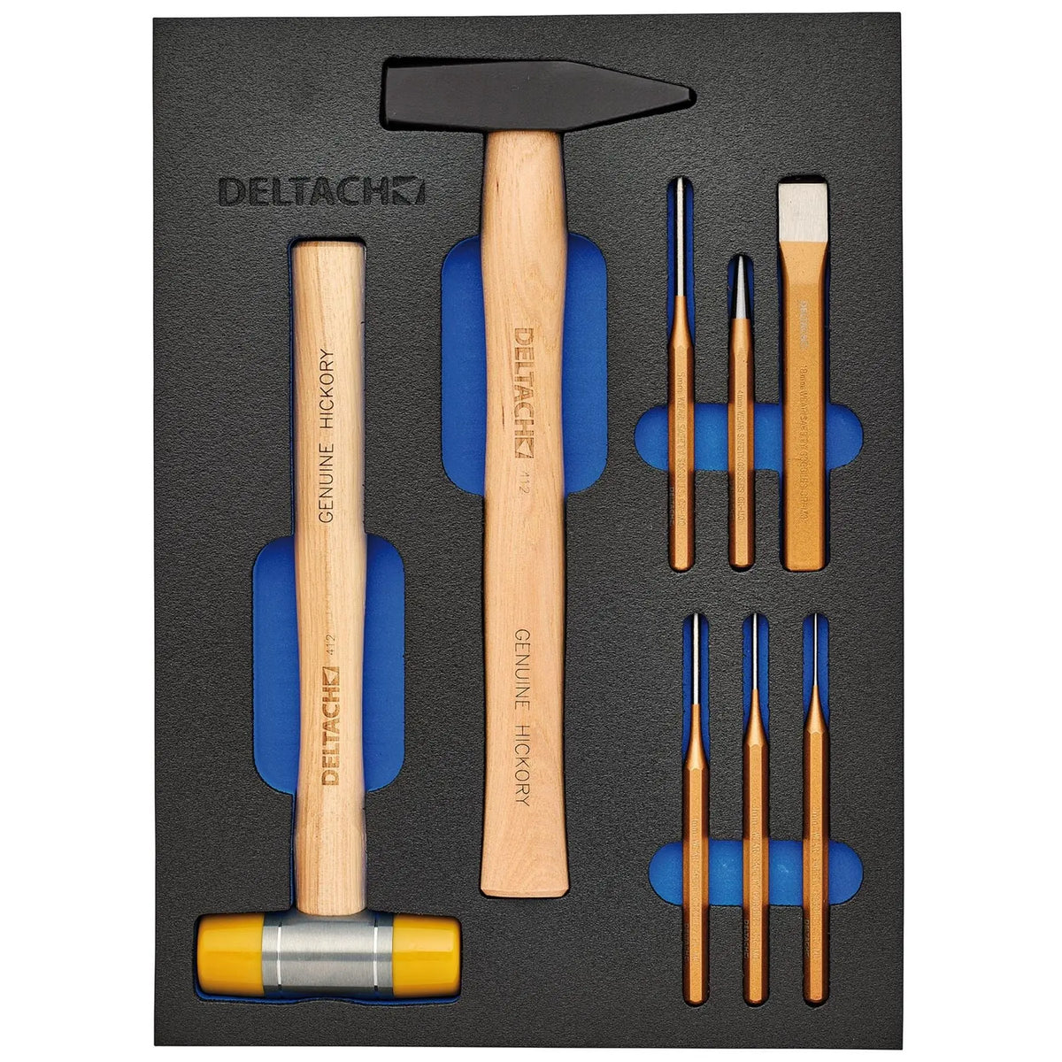 Bunker Hammer and Pin Punch Set in EVA Foam Inlay (8 Piece) 29715  White Rose Tools