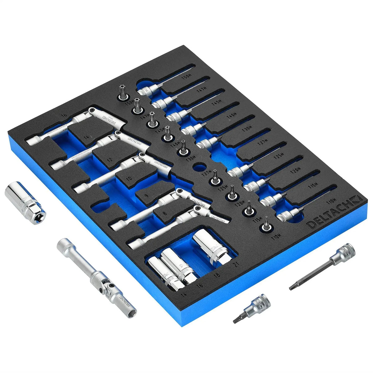 Bunker Spark and Glow Plug Set in EVA Foam Inlay 3/8" (20 Piece) 29713  White Rose Tools